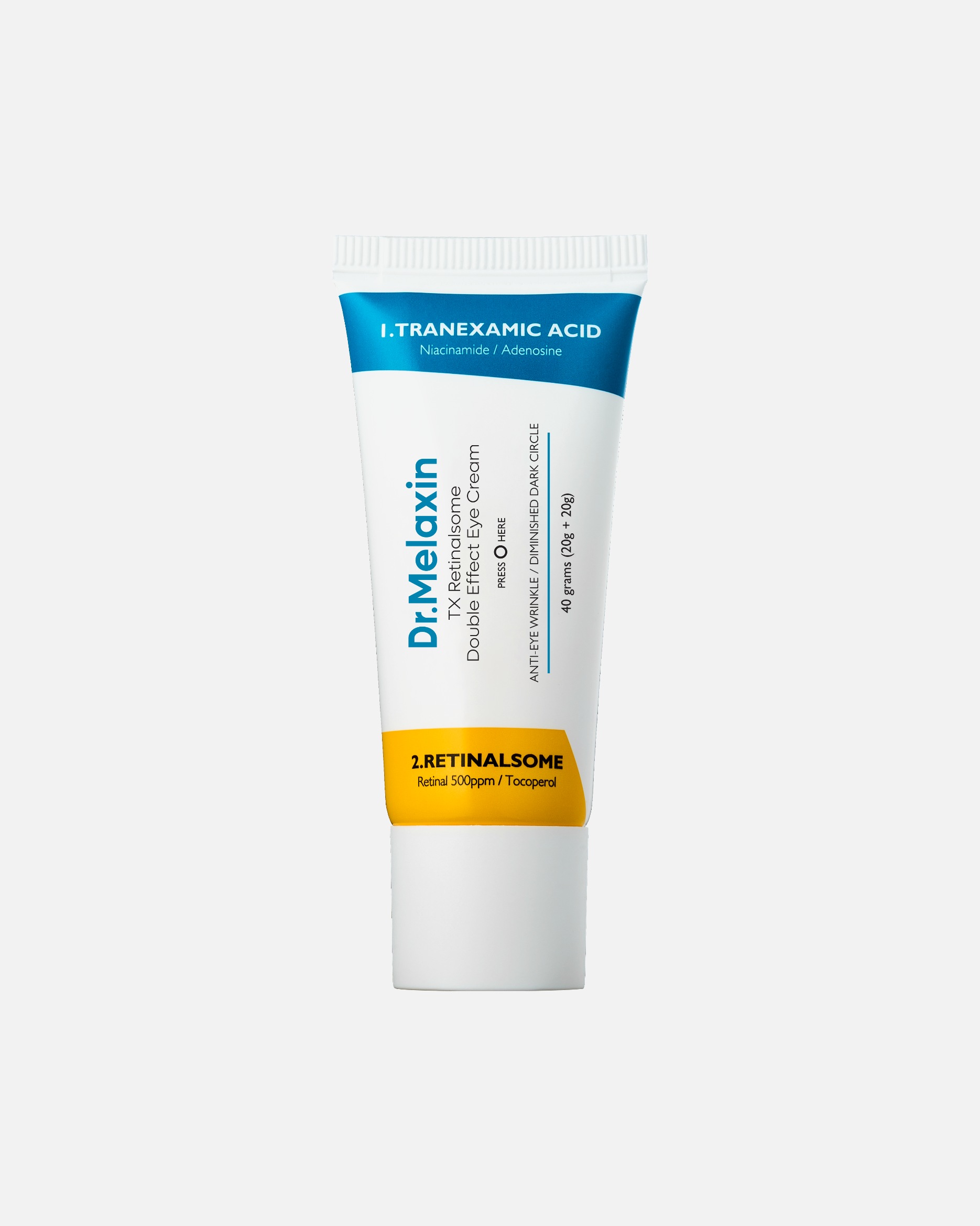 Krem pod oczy dla Unisex DR. MELAXIN Default Brand Line TX-RETINALSOME DOUBLE EFFECT z kwasem traneksamowym i retinalem 40 g