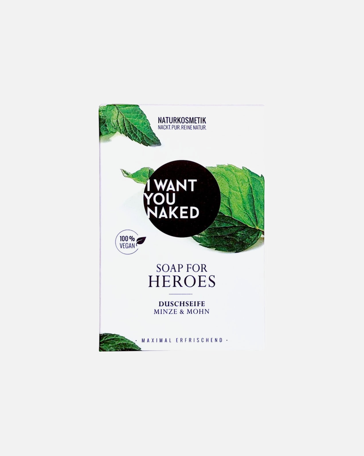 Mydło do ciała dla Unisex I WANT YOU NAKED Mydło pod prysznic mięta i mak 100 g