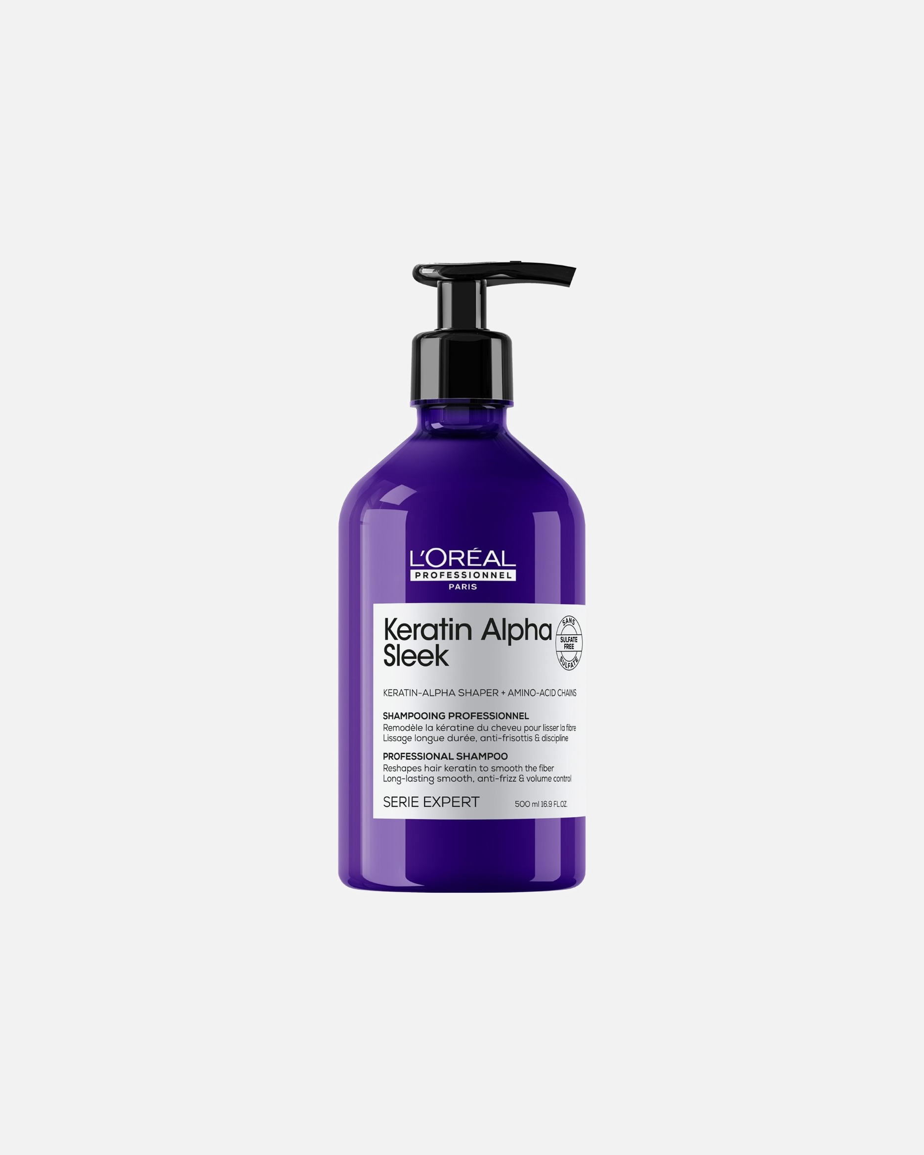 Szampon do włosów dla Unisex L´Oréal Professionnel Paris Keratin Alpha Sleek Szampon wygładzający 500 ml