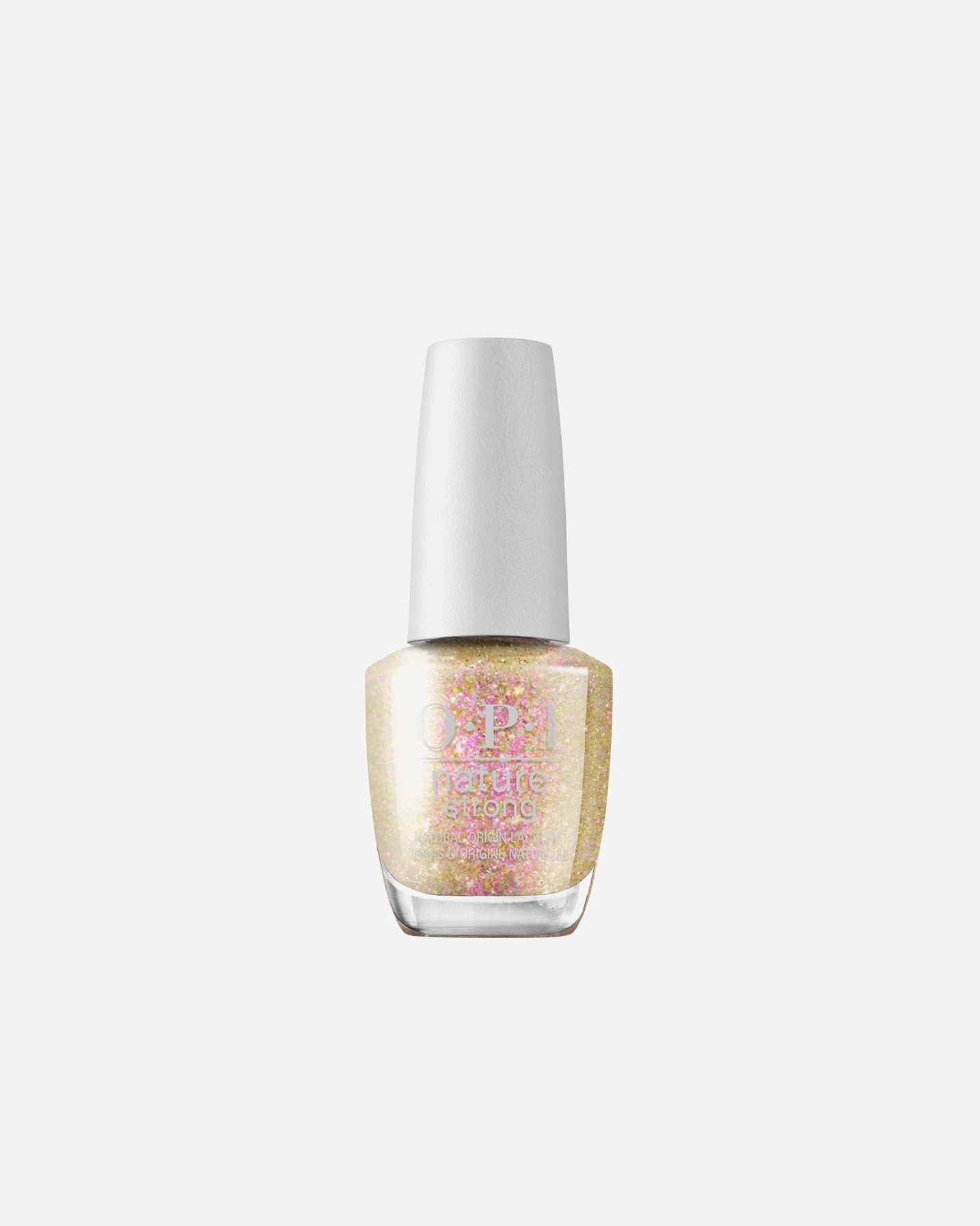 Lakier do paznokci dla Unisex OPI Nature Strong Wegański lakier do paznokci NAT031 - MIND-FULL OF GLITTER