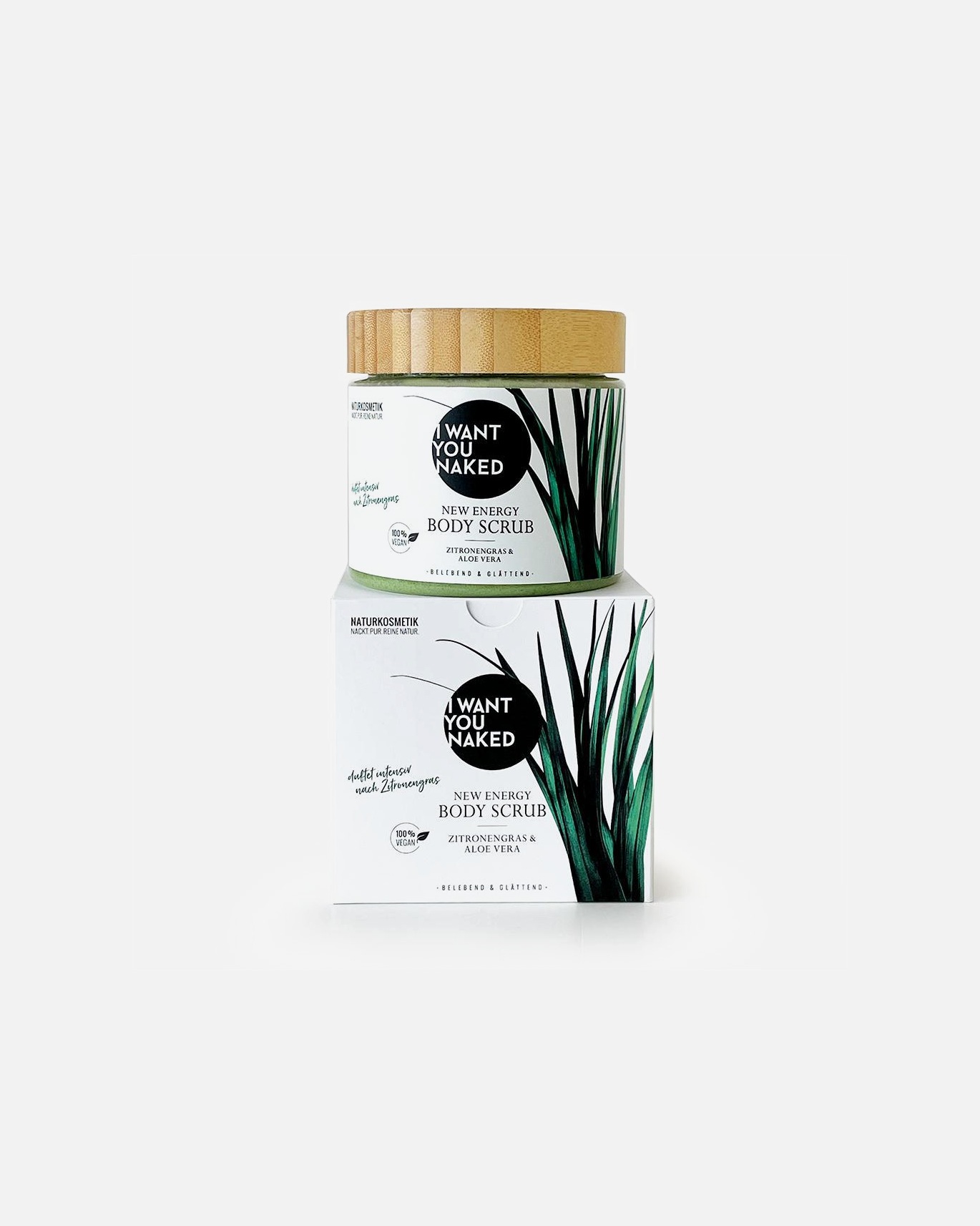 Peeling do ciała dla Unisex I WANT YOU NAKED Trawa cytrynowa i aloes Trawa cytrynowa i aloes 720 g
