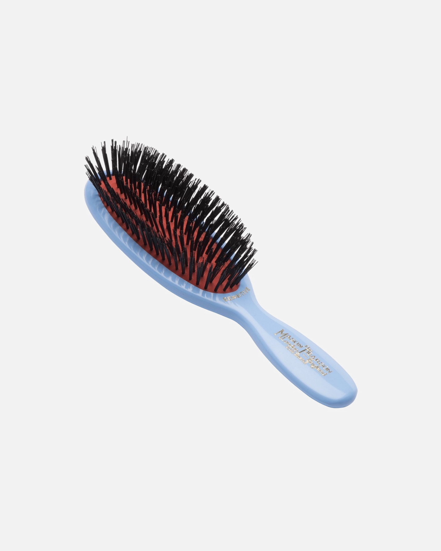 Szczotka dla Unisex MASON PEARSON Default Brand Line POCKET SENSITIVE SB4 Mała szczotka do włosów z włosiem naturalnym (delikatny włosie dzika) w kolorze błękitnym 1 szt.
