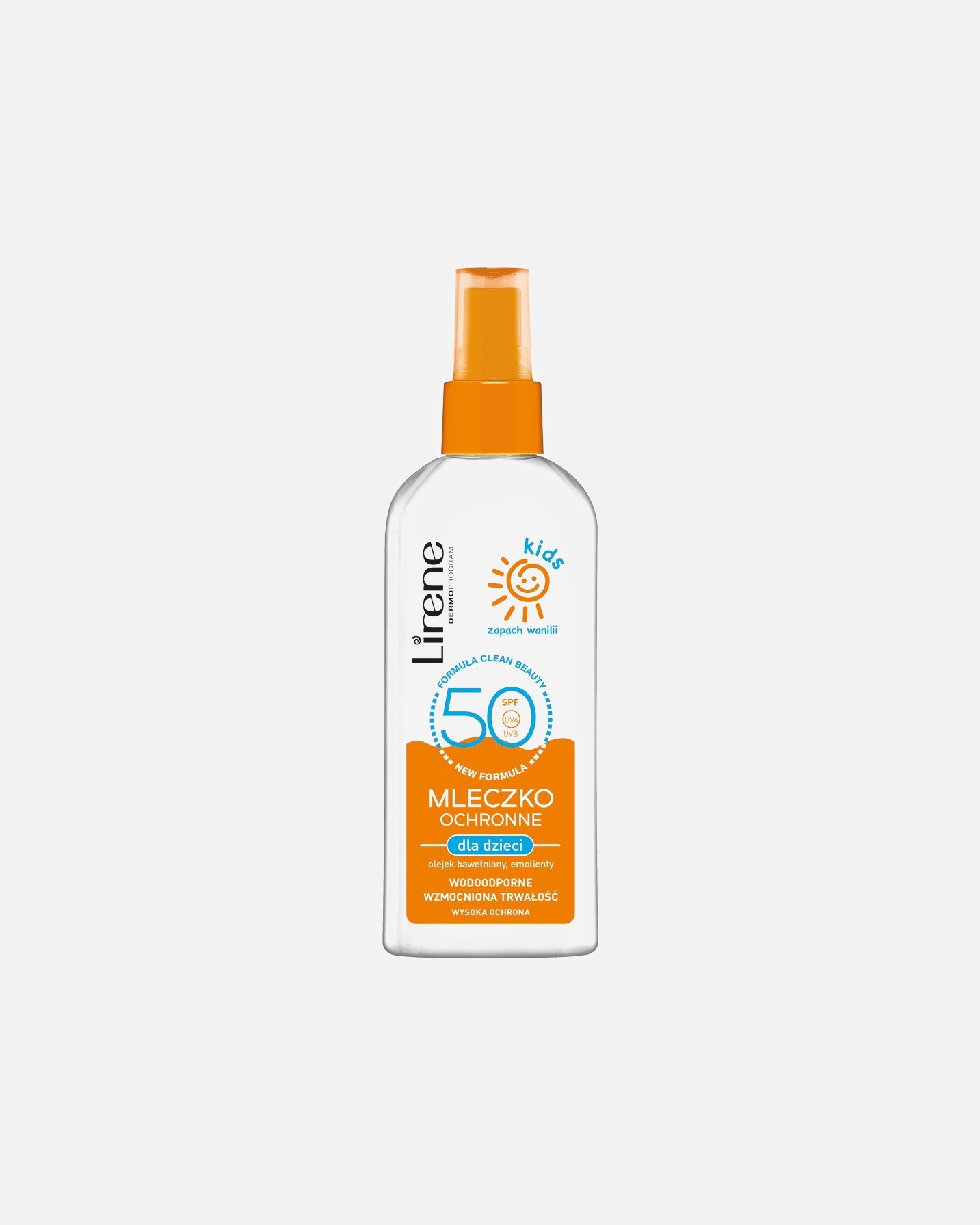 Krem do opalania dla Unisex Lirene MLECZKO OCHRONNE DLA DZIECI SPF50 150 ml