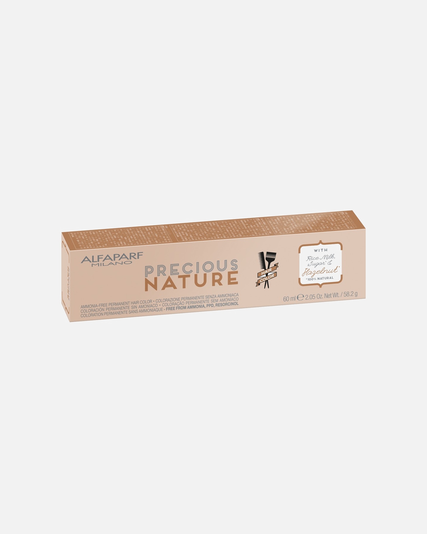 Farba do włosów dla Unisex ALFAPARF MILANO Precious Nature Kolor włosów Zimne odcienie brązu 7.1 - MITTELBLOND ASCH