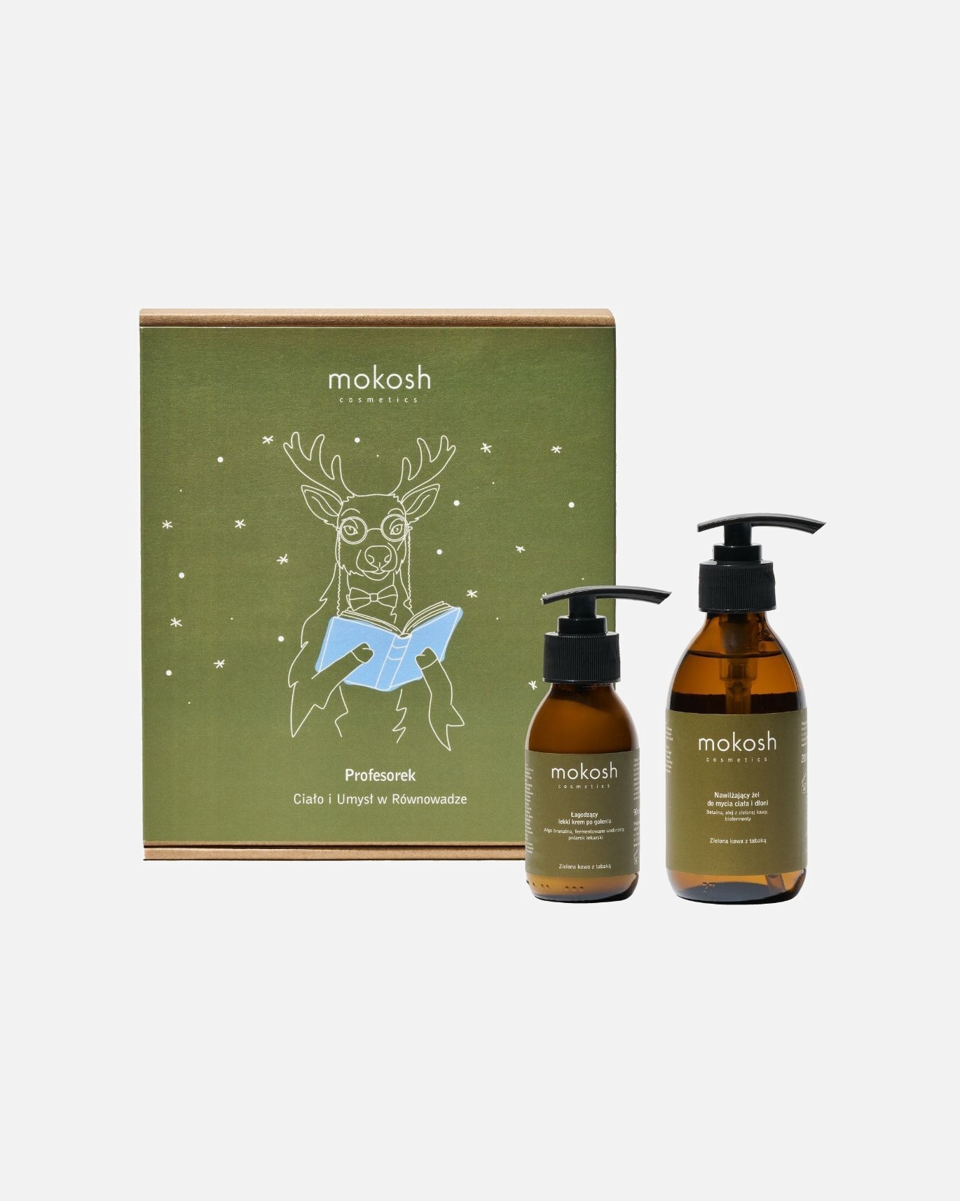 Zestaw do pielęgnacji ciała dla Mężczyzna Mokosh Zestaw świąteczny Profesorek – Ciało i Umysł w Równowadze 1 szt.