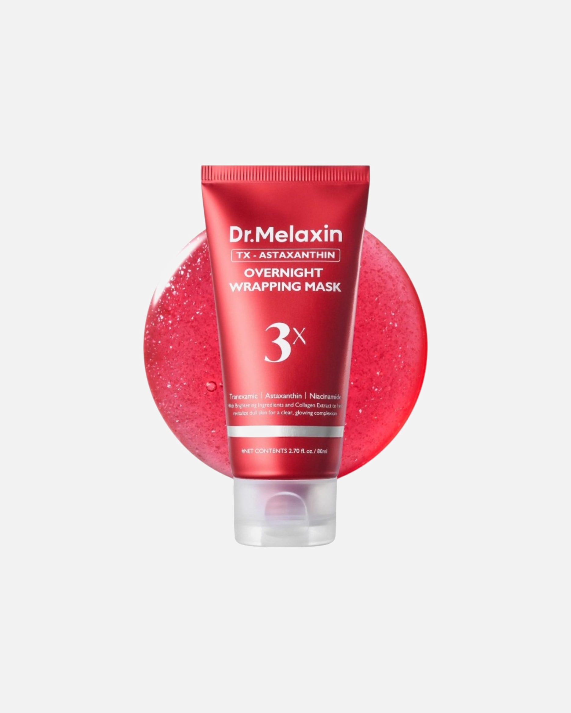 Maska rozświetlająca dla Unisex DR. MELAXIN Default Brand Line TX-ASTAXANTHIN OVERNIGHT WRAPPING MASK 80 ml