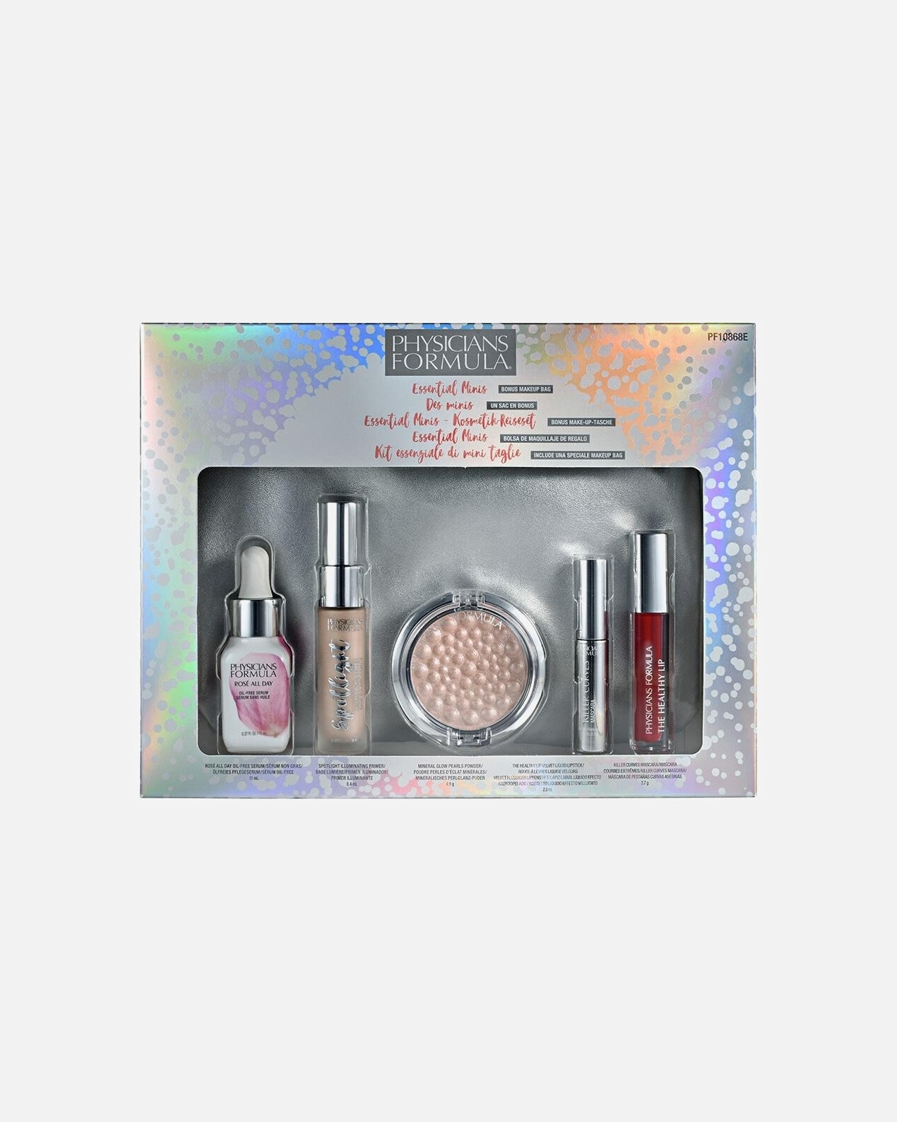 dla Unisex Physicians Formula Zestaw prezentowy Oil-Free Serum 11 ml + Illuminating Primer 8,4 ml + Mineral Glow Pearls Powder 4,9 g + Velvet Liquid Lipstick 2,3 ml + Killer Curves Mascara 1 szt.