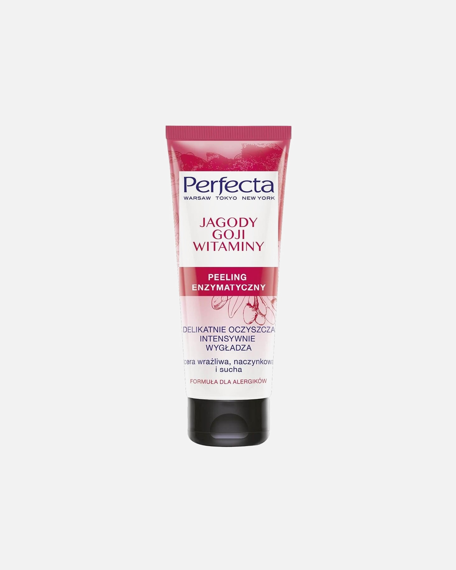 Peeling do twarzy dla Unisex Perfecta Jagody Goji i Witaminy peeling enzymatyczny 75 ml