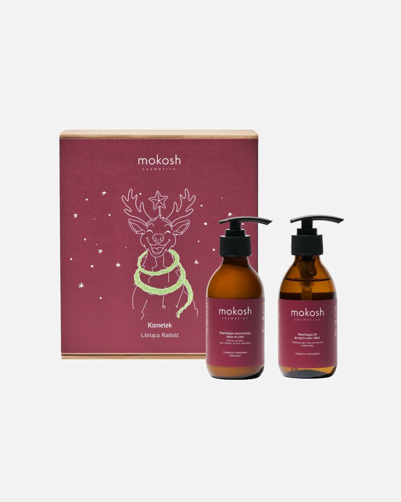 Zestaw do pielęgnacji ciała dla Unisex Mokosh Zestaw świąteczny Kometek – Lśniąca Radość 1 szt.