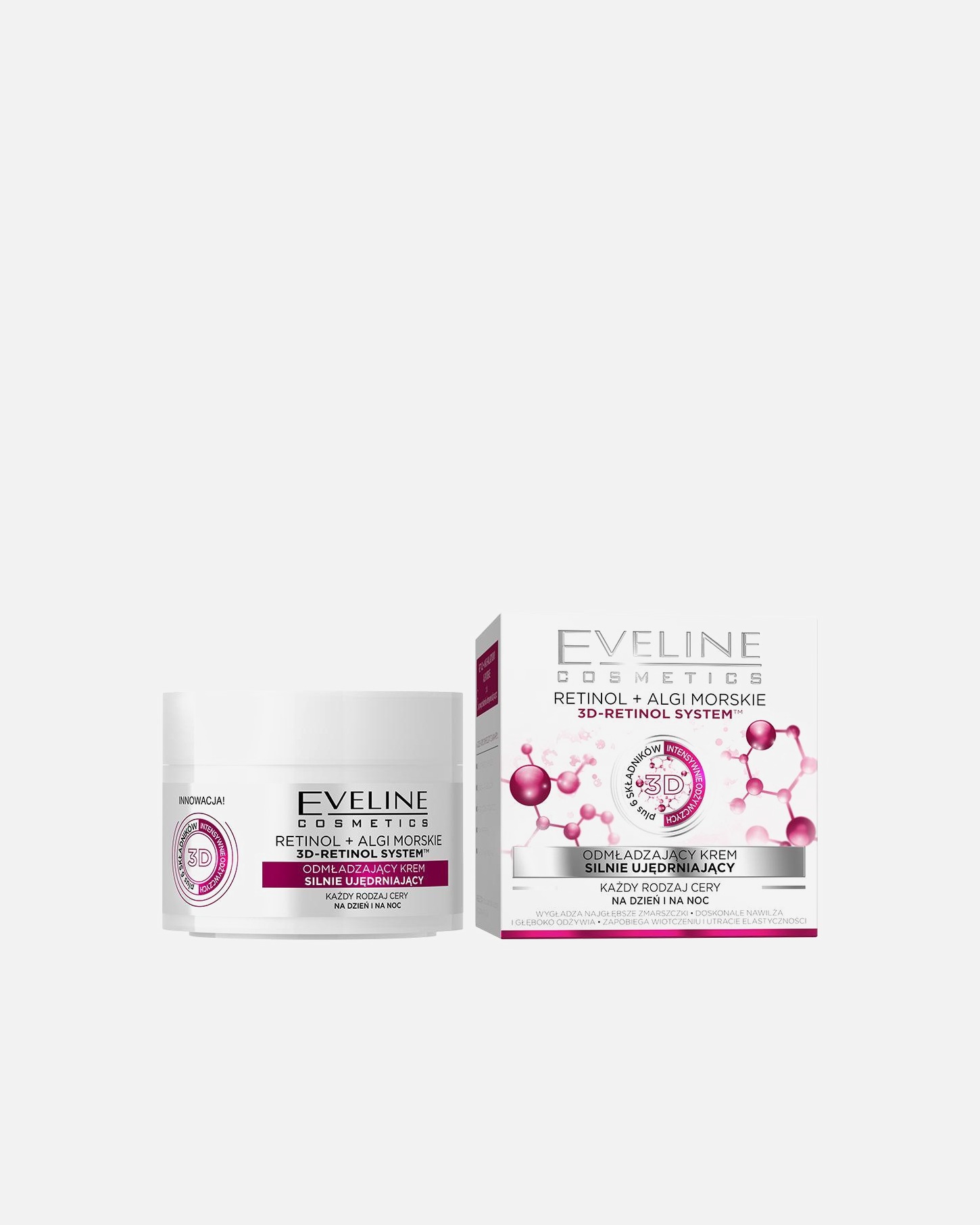 Krem do twarzy dla Unisex Eveline Cosmetics Odmładzający krem silnie ujędrniający Retinol + Algi morskie 50 ml