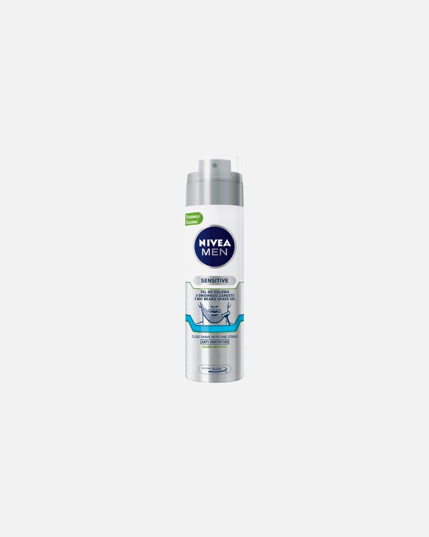Żel do golenia dla Unisex NIVEA MEN Sensitive Żel do golenia 1-dnioweo zarostu 200 ml