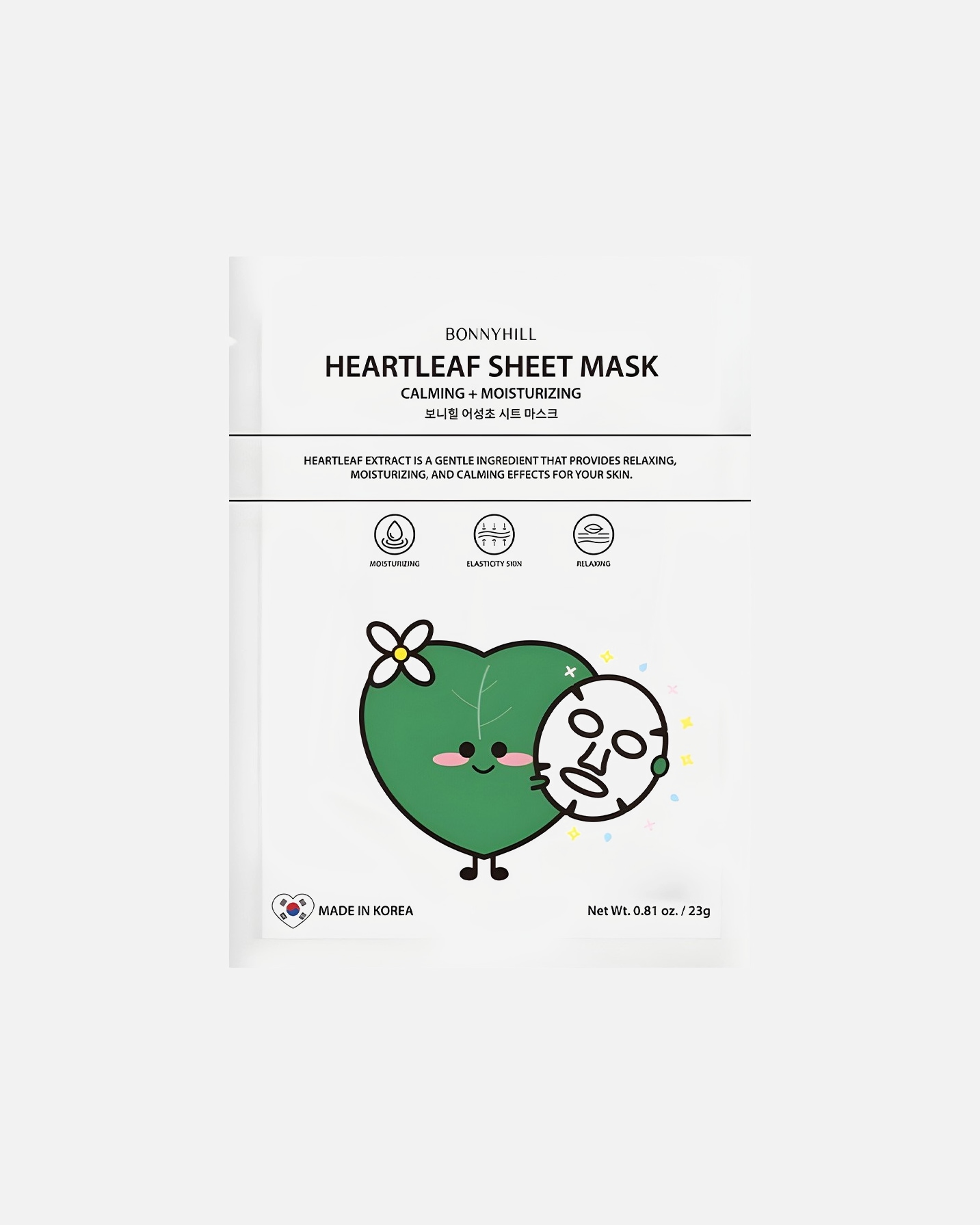 Maska w płachcie dla Unisex BONNYHILL Default Brand Line Maska z ekstraktem z pstrolistki sercowatej 23 g