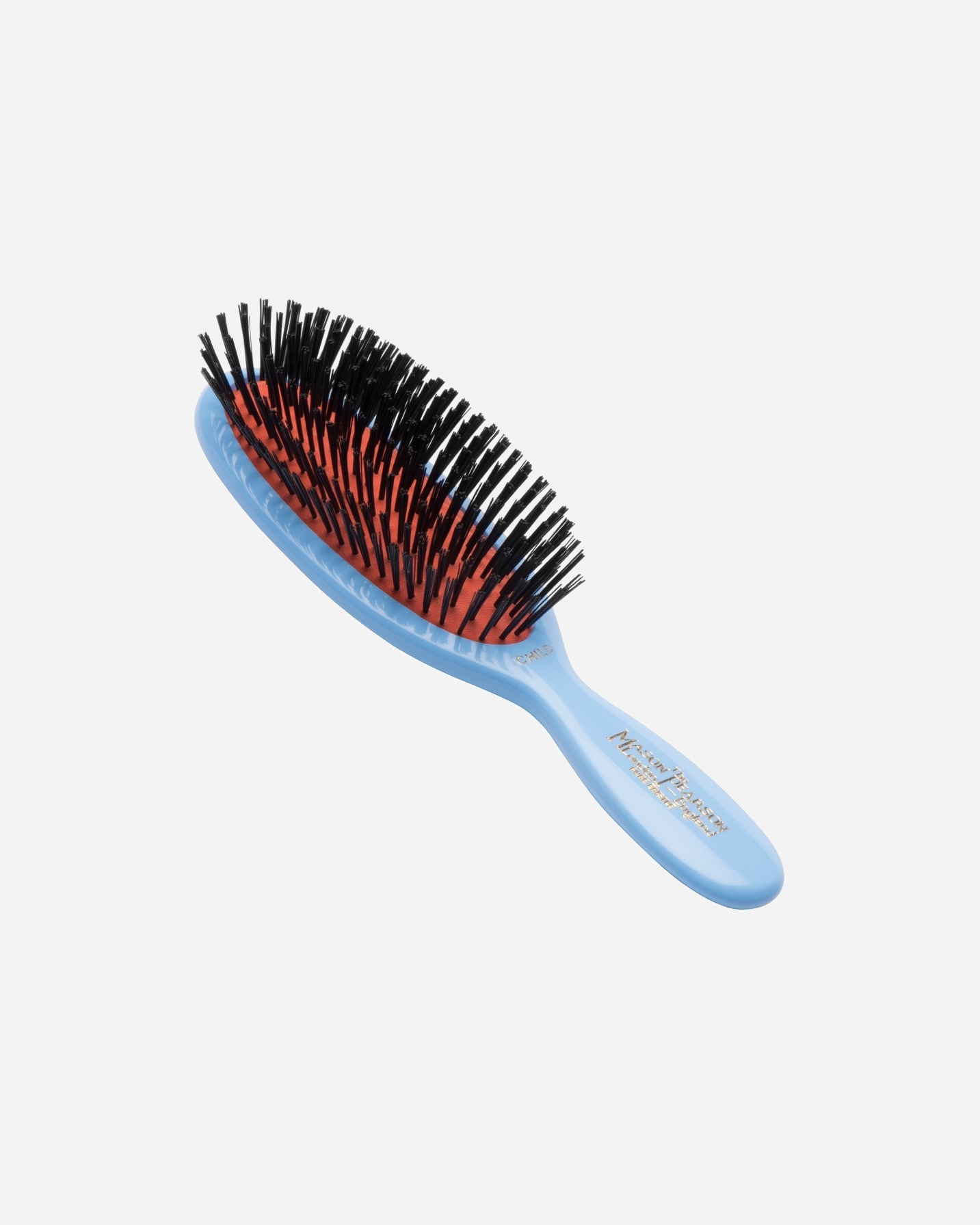 Szczotka dla Unisex MASON PEARSON Default Brand Line POCKET CHILD BLUE CB4 Mała szczotka do włosów z włosiem naturalnym (delikatne włosie dzika) w kolorze błękitnym 1 szt.