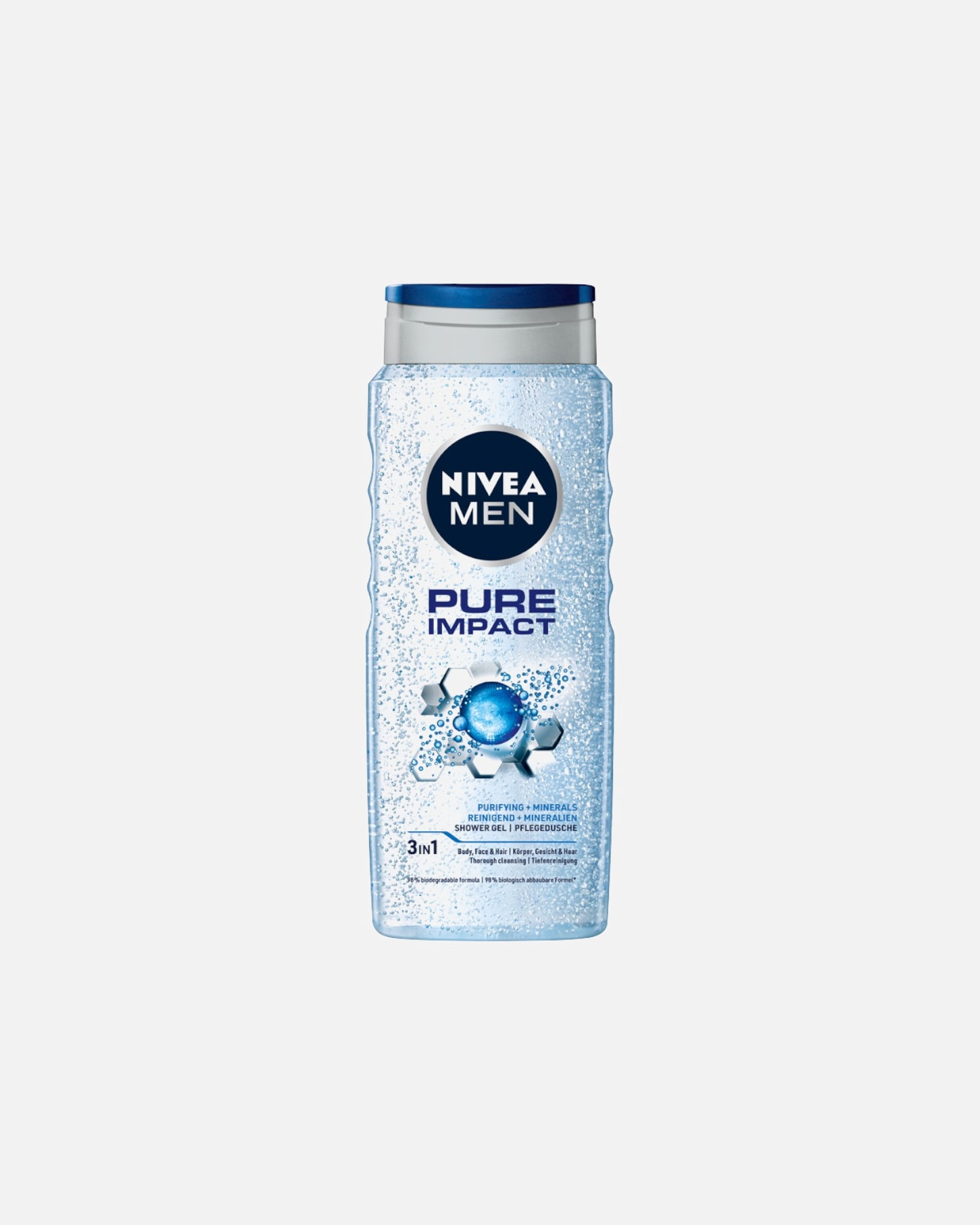 Żel pod prysznic dla Unisex NIVEA Żel pod prysznic Pure Impact, 500 ml 500 ml