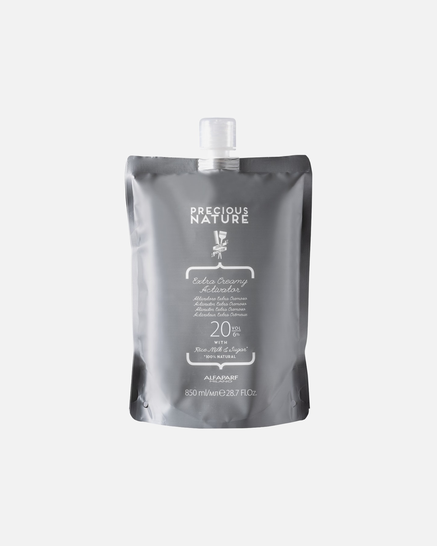 Farba do włosów dla Unisex ALFAPARF MILANO Precious Nature Aktywator 20 Vol - 6% 850 ml