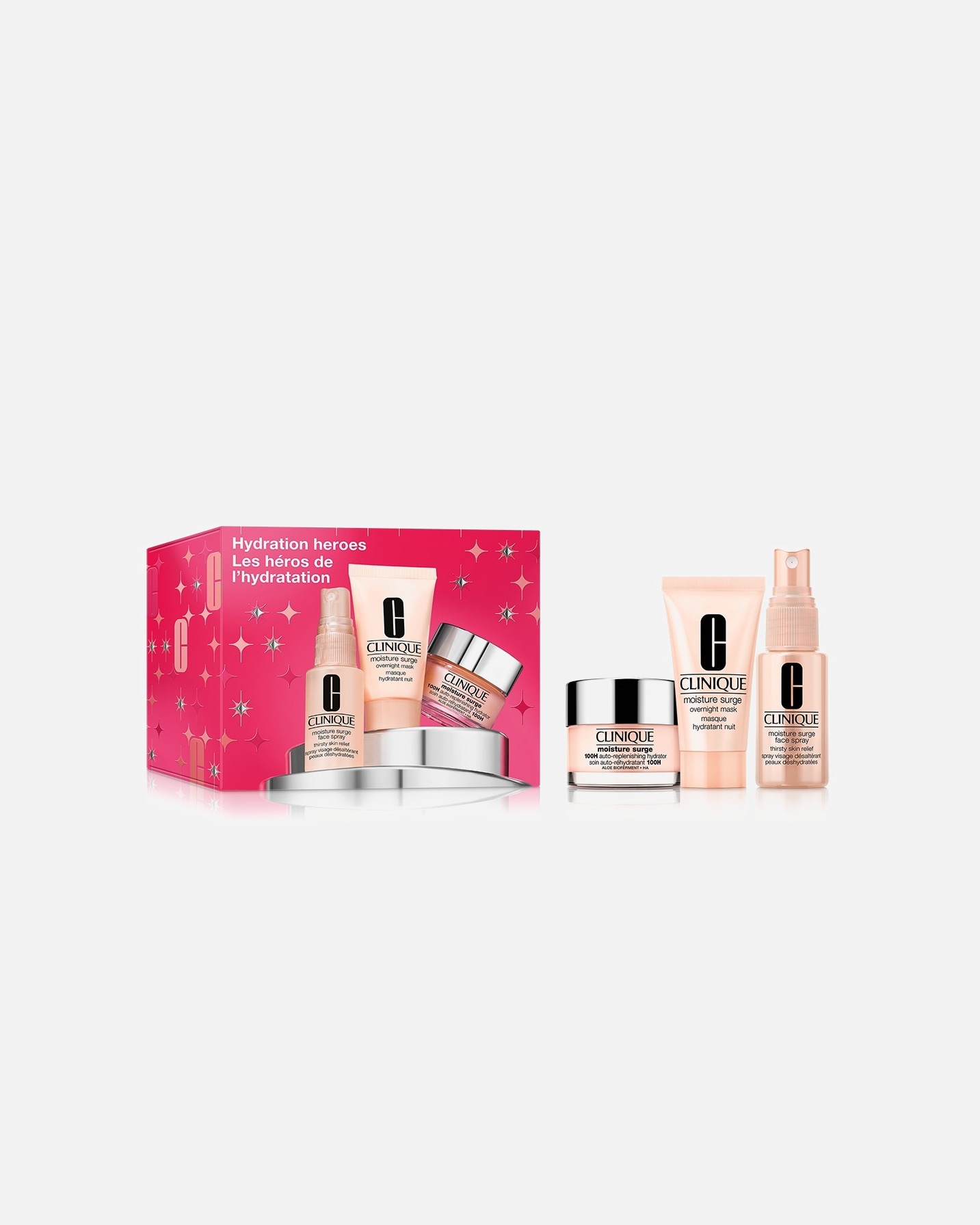 Zestaw do pielęgnacji twarzy dla Unisex Clinique Moisture Surge Holiday Set / Hydration Heroes Set 1 szt.