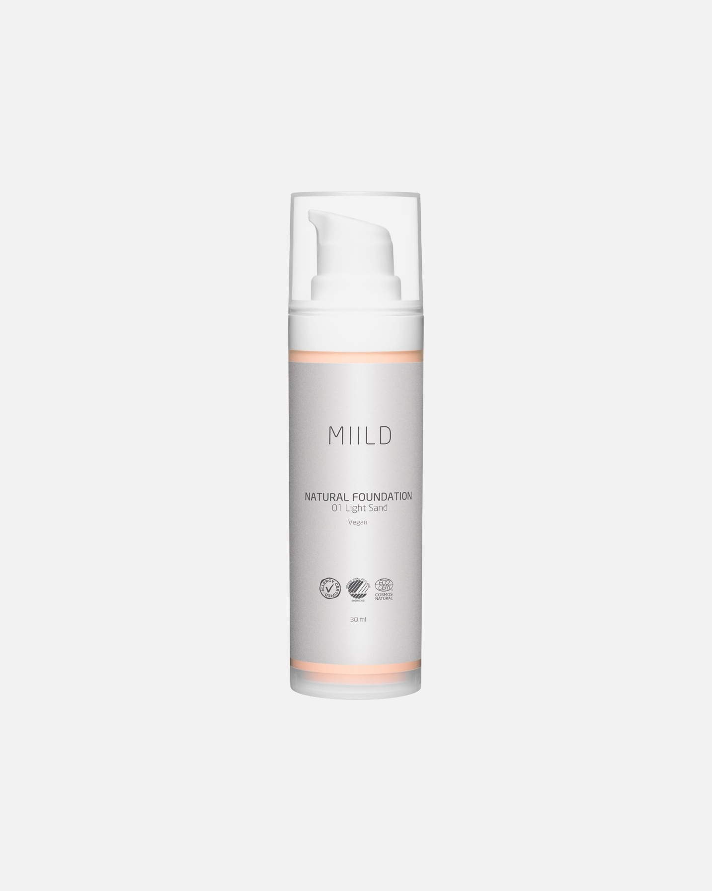 Podkład dla Unisex Miild Natural Foundation 1 - SAND LIGHT