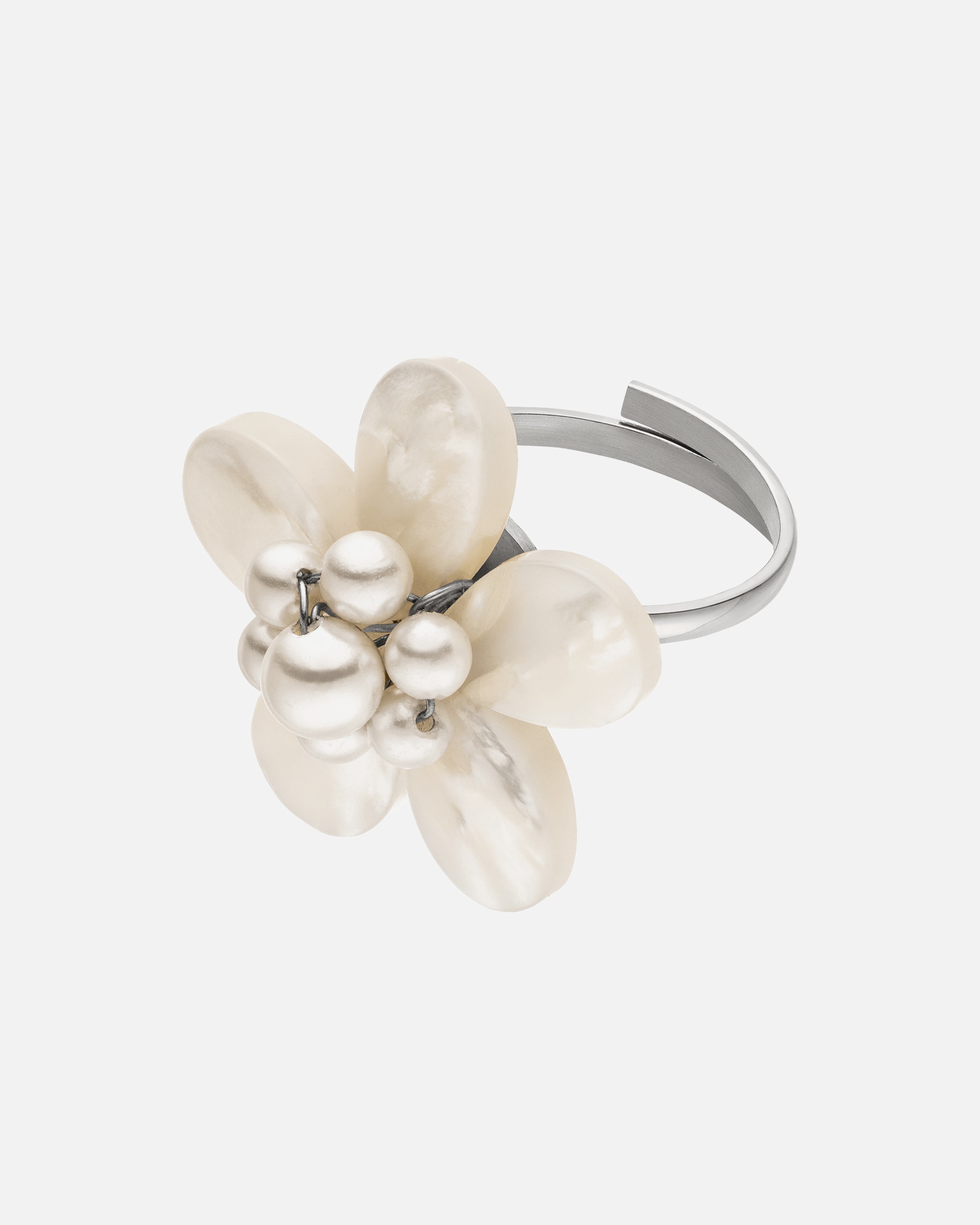 Pierścionek dla Unisex Purelei Purelei Pierścień Perłowy Kwiat S/M