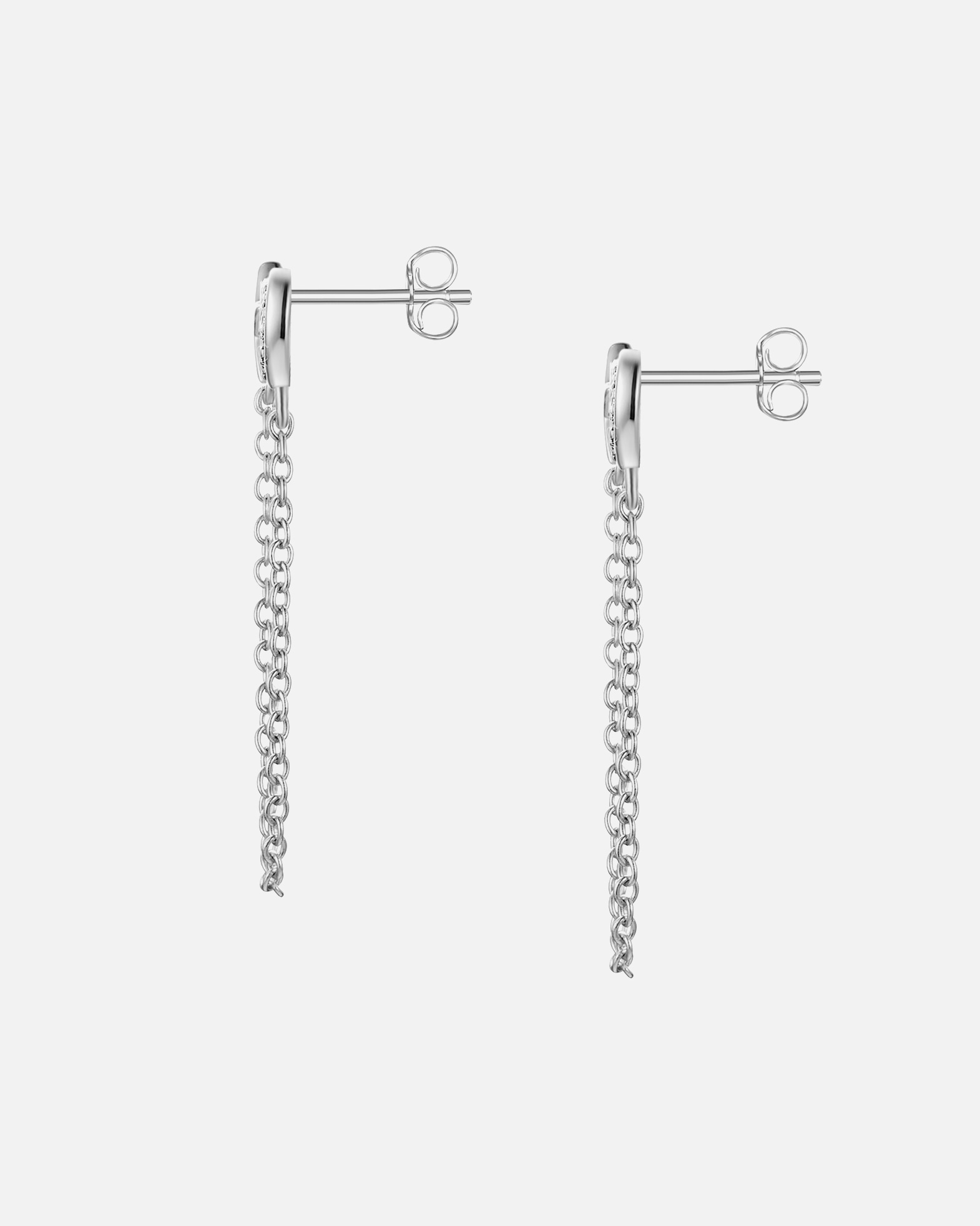 Kolczyki dla Kobieta Glanzstücke München Kolczyki Serce/gwiazda z Srebro wysokiej próby w Srebrny 7,6/6,8 mm