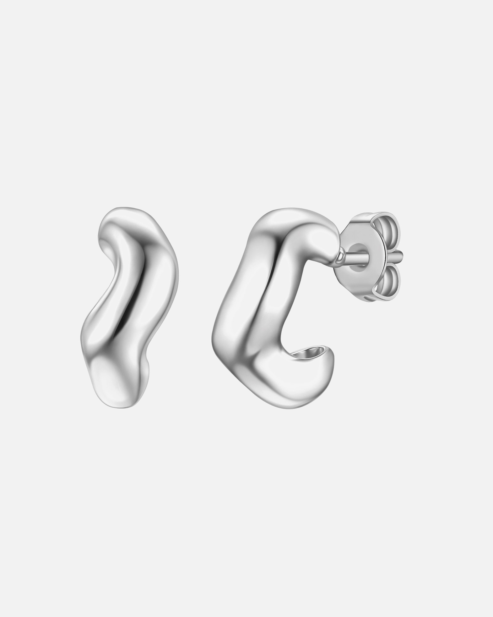 Obrączki dla Kobieta Yokoamii Kolczyki z mosiadzu w srebrze 15,5 mm