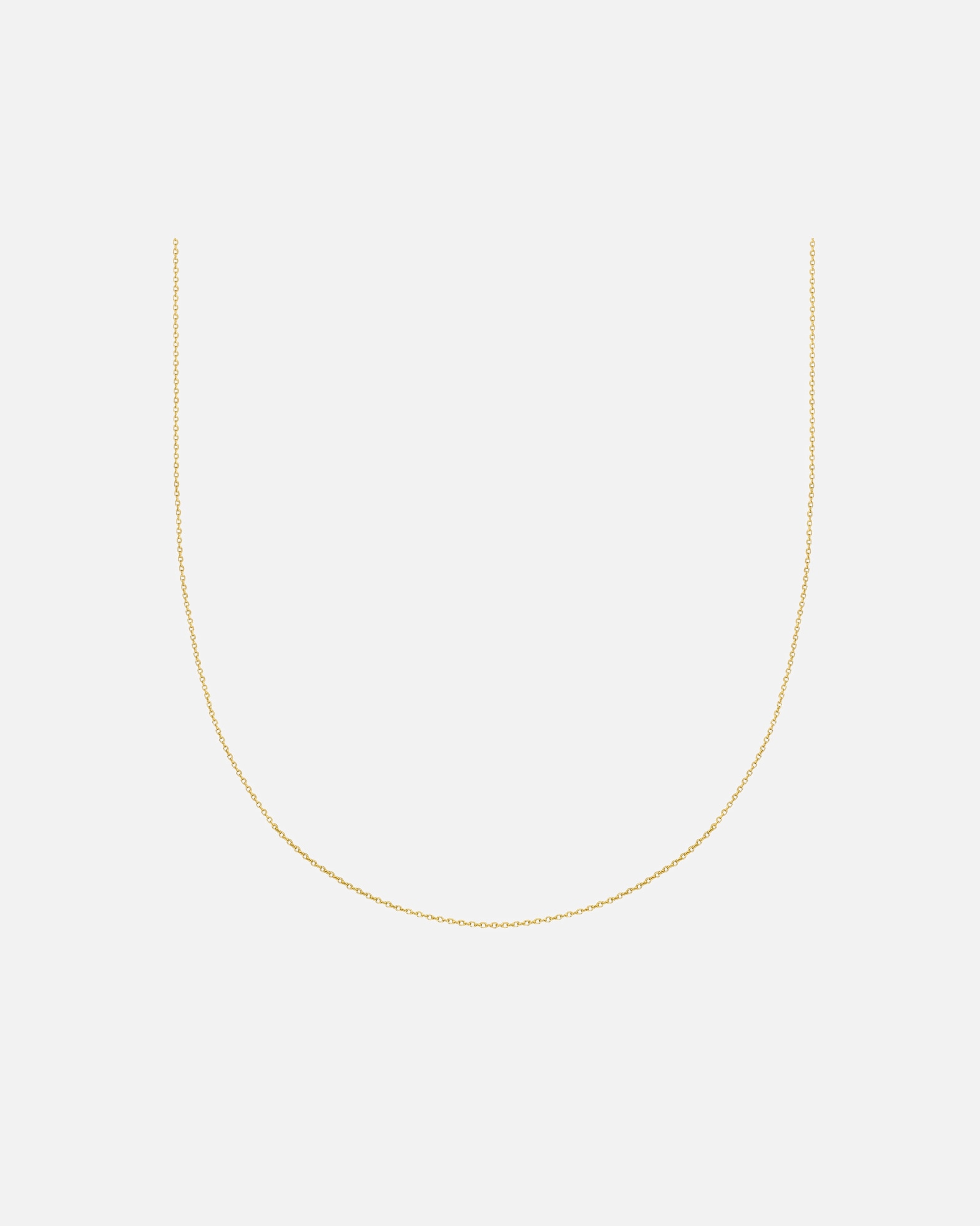 Naszyjnik dla Kobieta Łańcuszek Srebro wysokiej próby Żółte złoto 50 cm