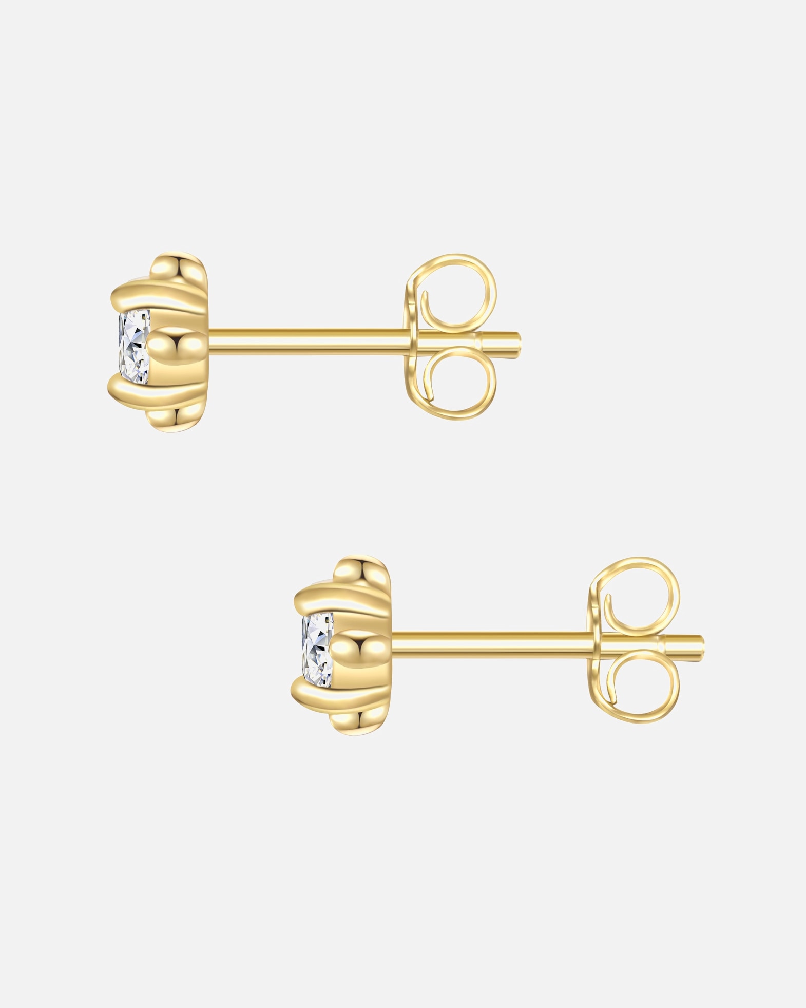 Kolczyki dla Kobieta Glanzstücke München Kolczyki z Srebro wysokiej próby w Żółte złoto 5,1 mm