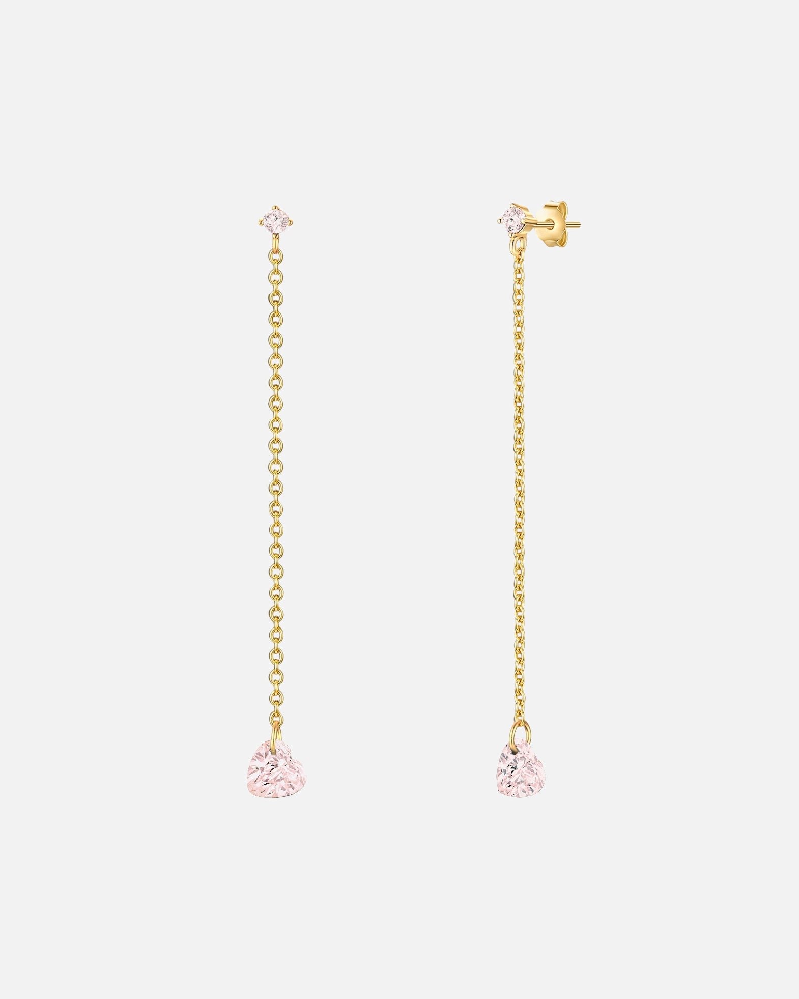 Kolczyki dla Kobieta Kolczyki Serce z Srebro wysokiej próby w Żółte złoto 8,7 mm