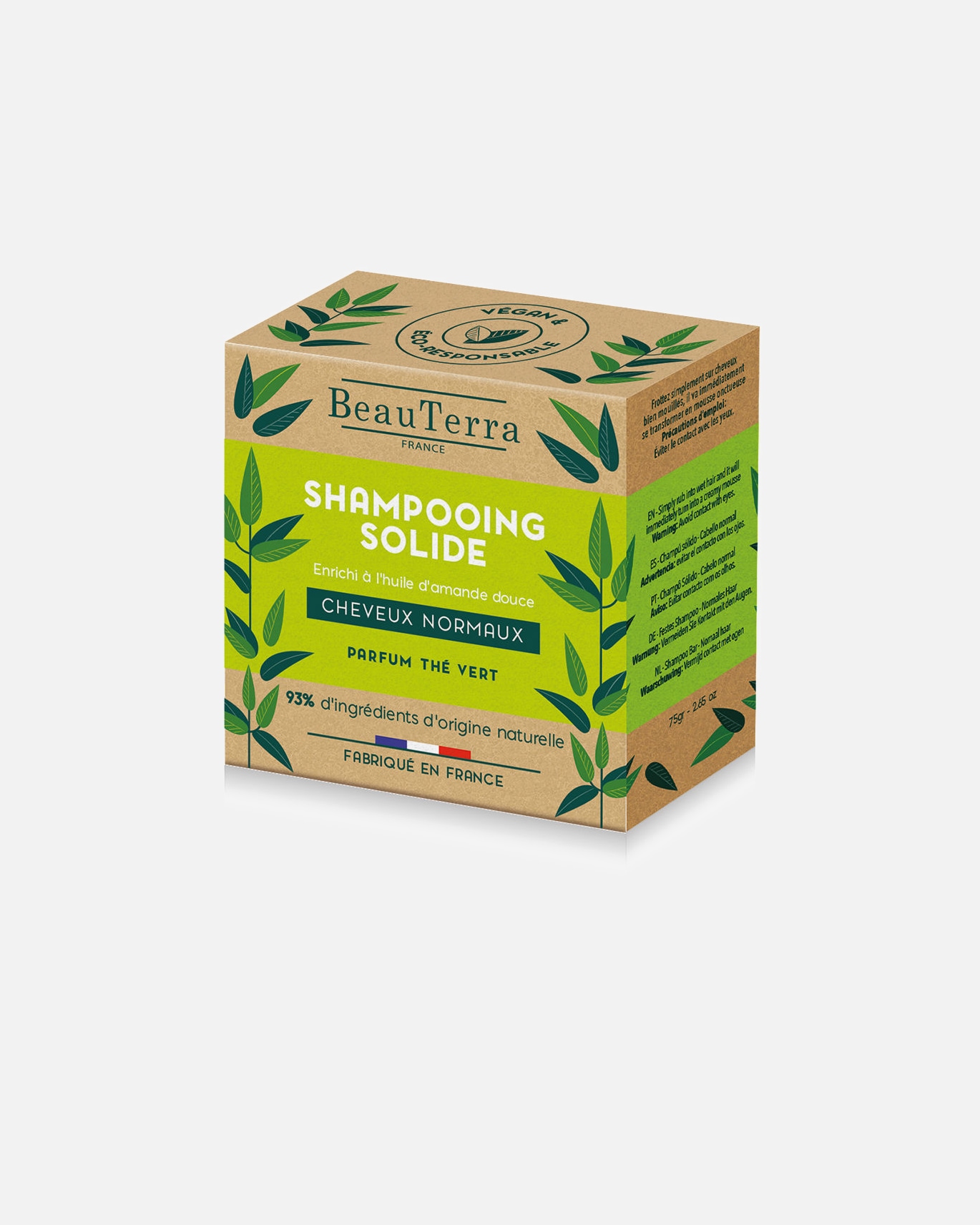 Szampon do włosów dla Unisex Szampon SOLIDE z zieloną herbatą 75 gr
