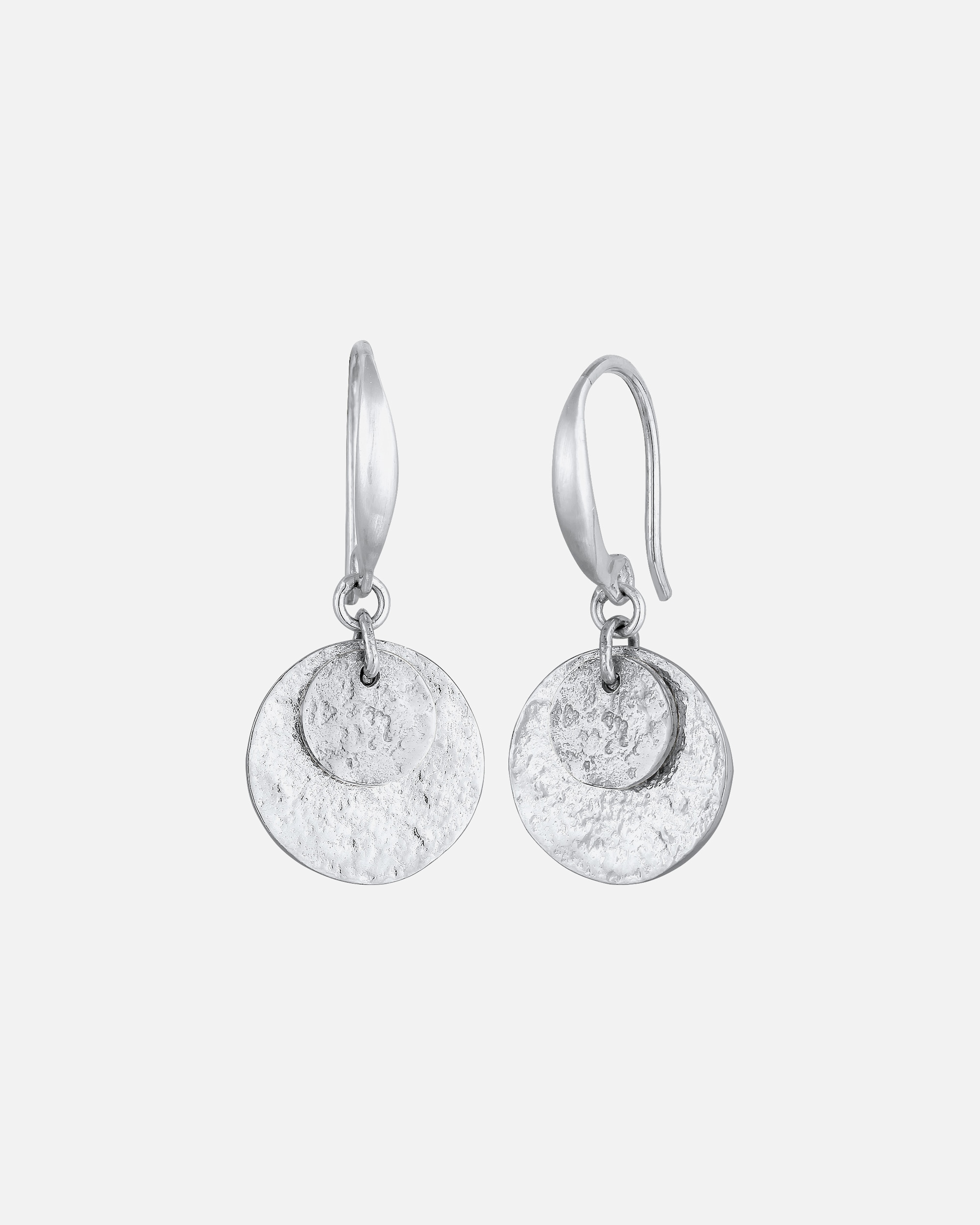 Kolczyki dla Kobieta Elli Damskie kolczyki płytka, koło, okrągłe, matowe, eleganckie, bicolor w pozłacanym srebrze próby 925 Sterling Silver silberfarben