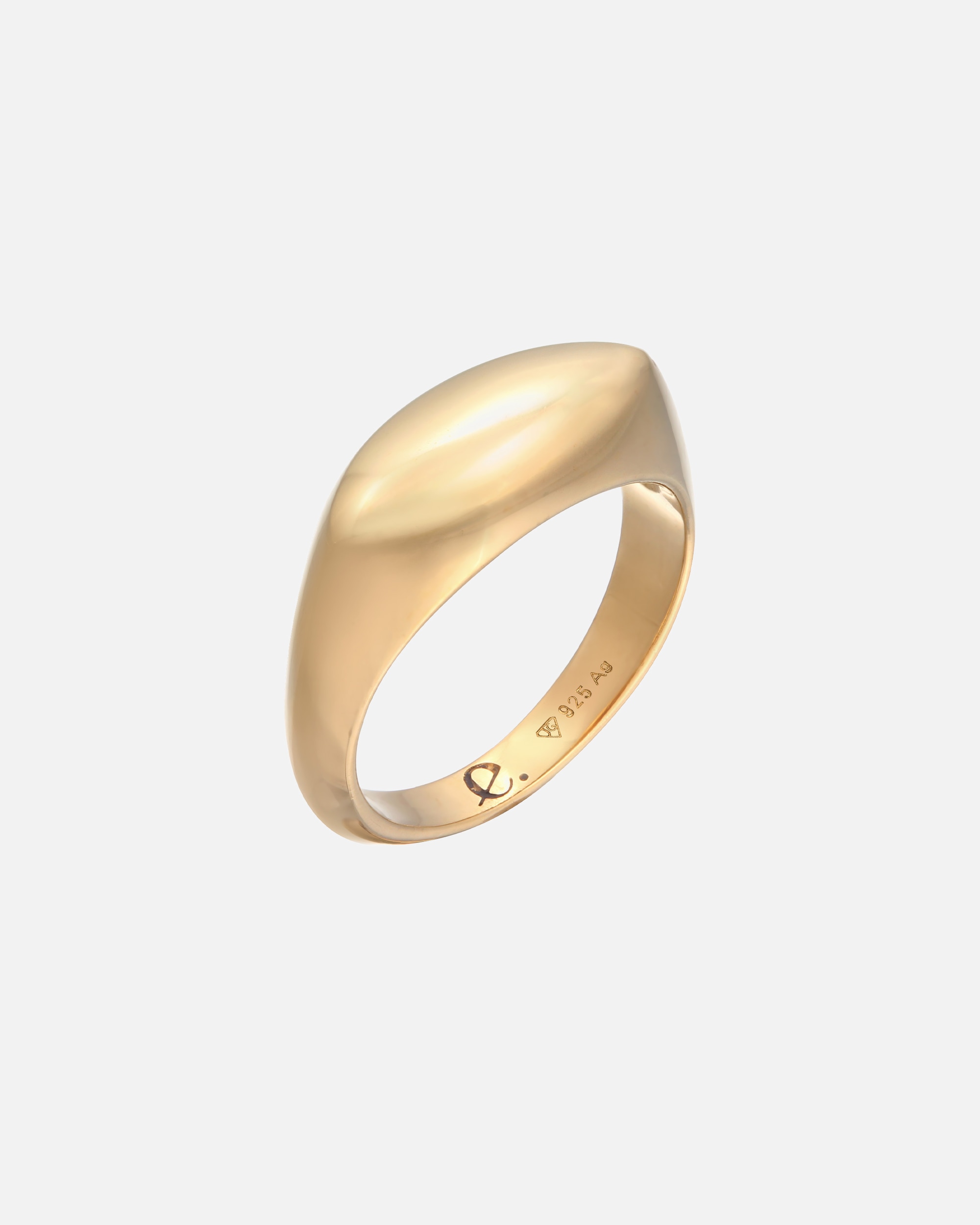 Pierścionek dla Kobieta Elli PREMIUM Damski sygnet z markizem Design Basic ze srebra rodowanego próby 925 Sterling Silver 60