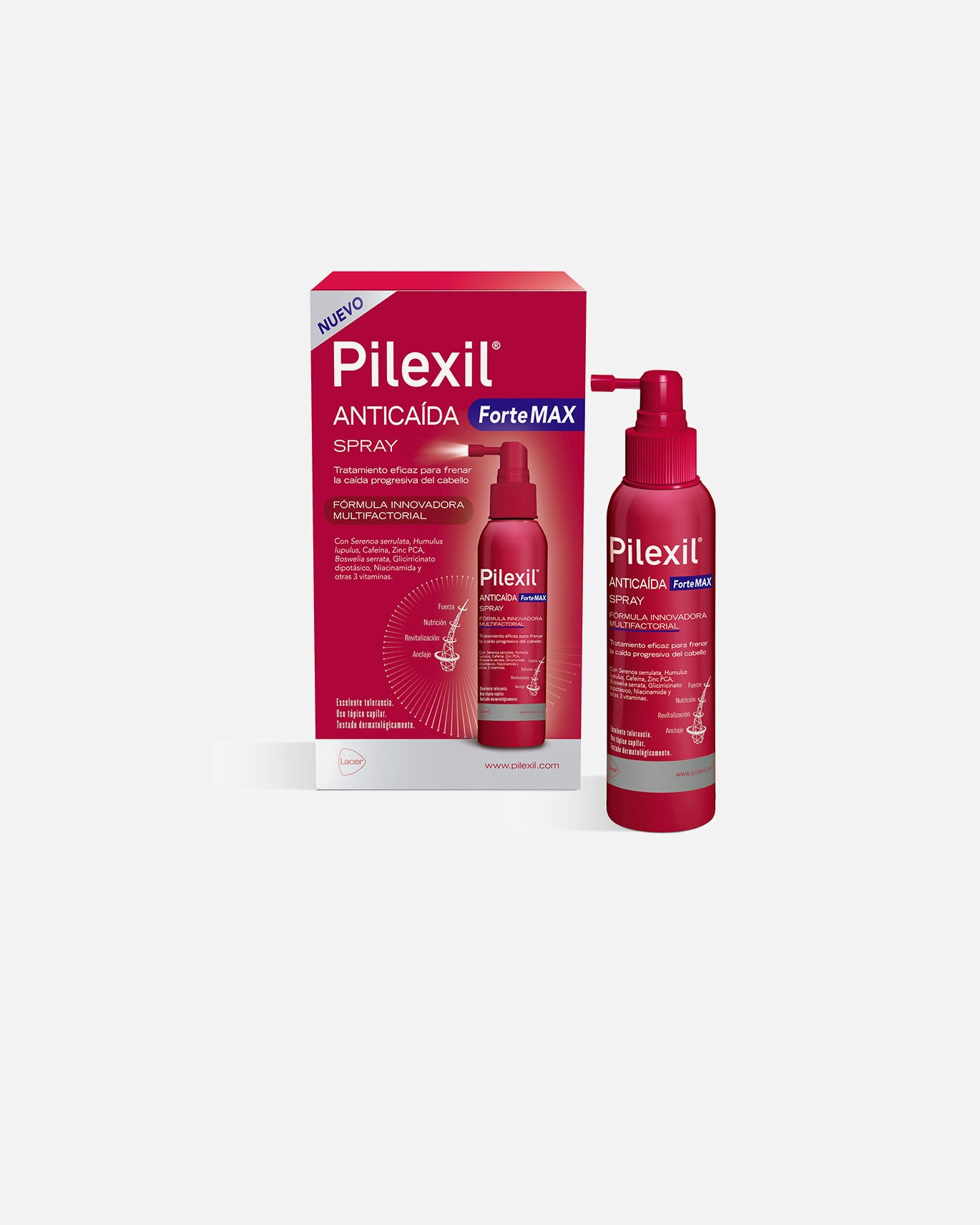 Lek na wypadanie włosów dla Unisex Pilexil PILEXIL FORTE MAX spray przeciw wypadaniu włosów 120 ml
