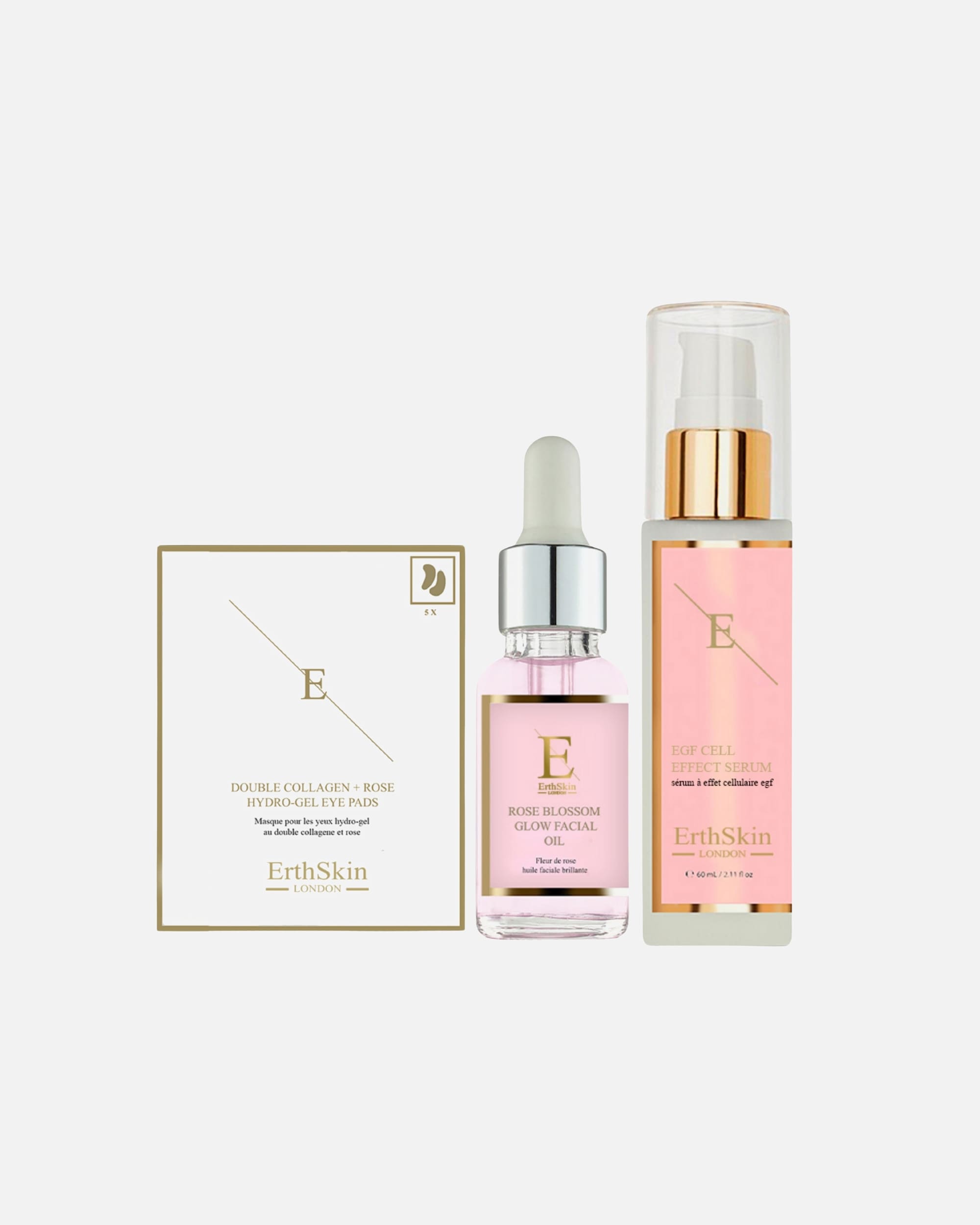 Zestaw do pielęgnacji twarzy dla Kobieta ErthSkin London Zestaw EGF Radiance & Eye Boost 1 sztukaka