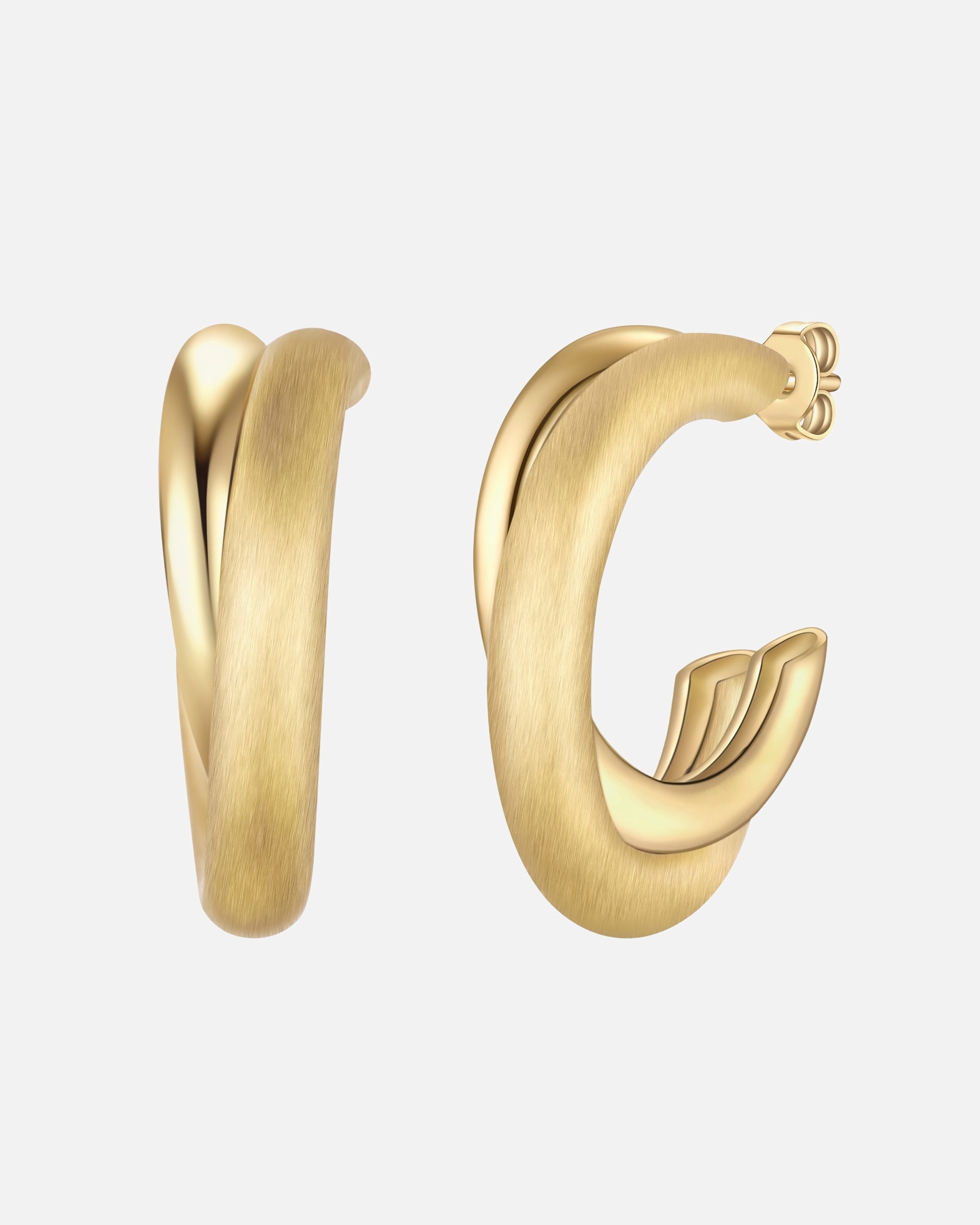 Obrączki dla Kobieta Yokoamii Kolczyki kola z pozlacanego mosiadzu 22,7 mm