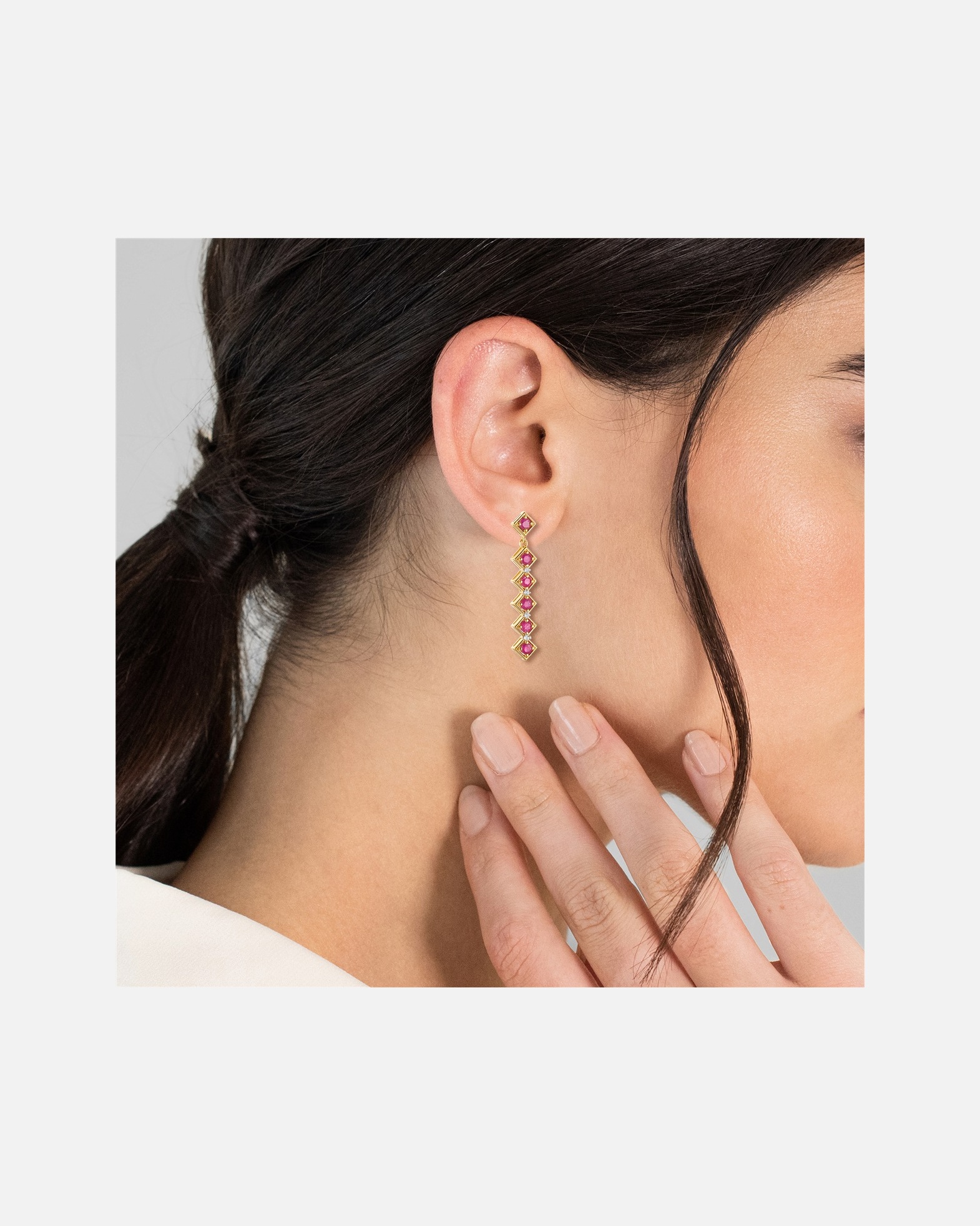 Kolczyki dla Kobieta Rafaela Donata Kolczyki Srebro wysokiej próby Żółte złoto 33,3 mm