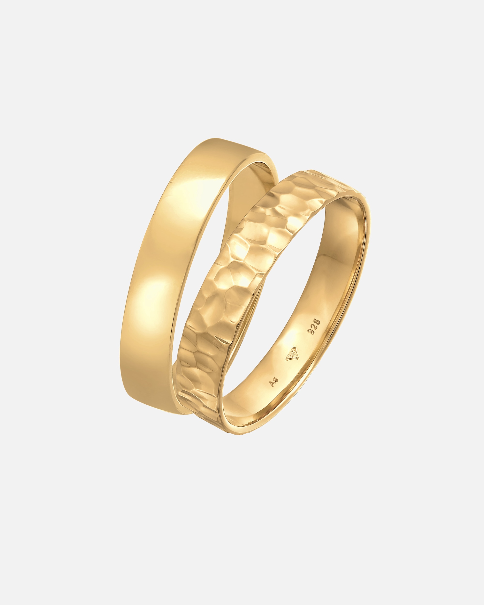 Pierścionek dla Mężczyzna KUZZOI Męska obrączka Basic z młotkowanego srebra próby 925 Sterling Silver, zestaw 58