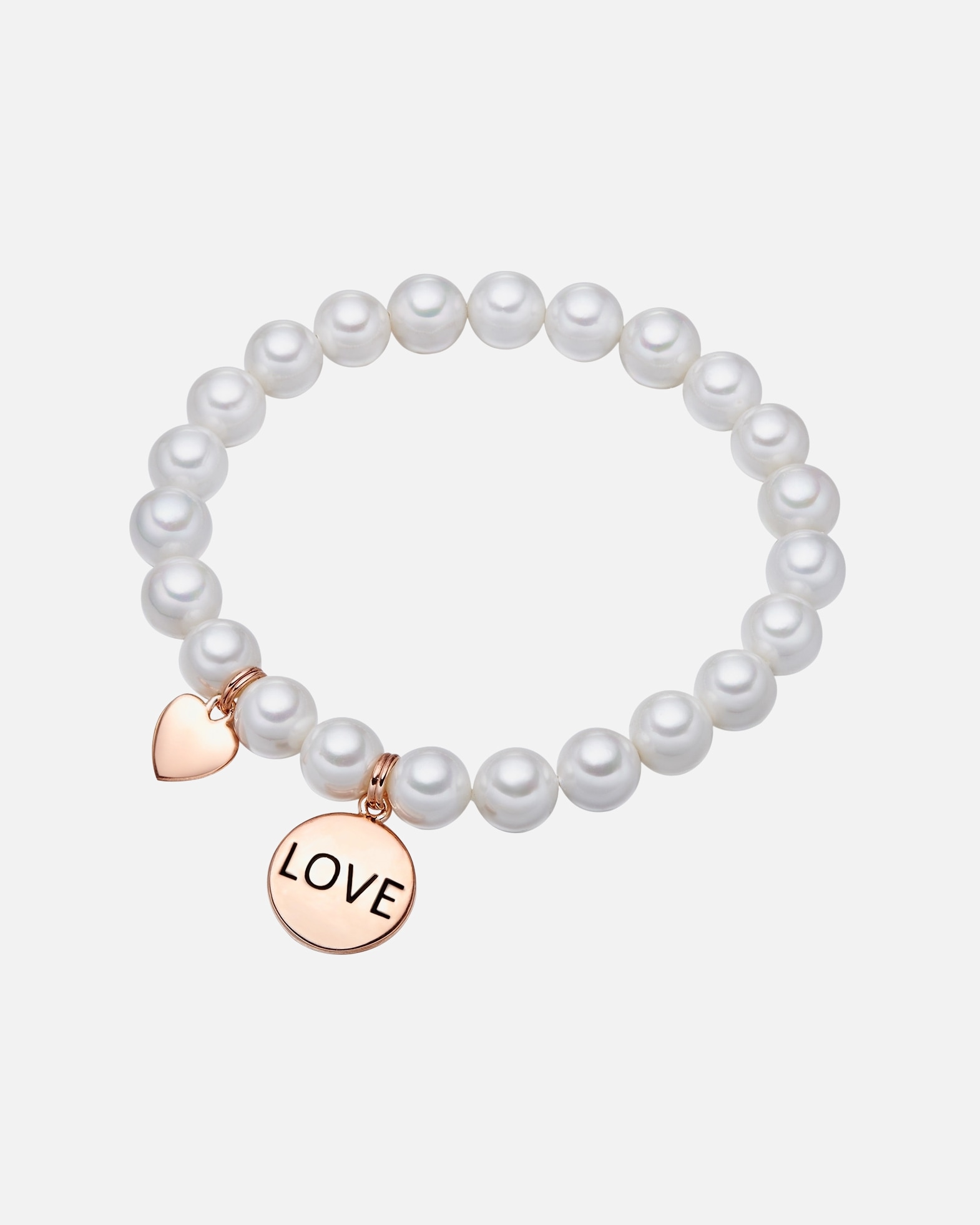Bransoletka dla Kobieta Love Mosiadz Sztuczna perła 19,0 cm