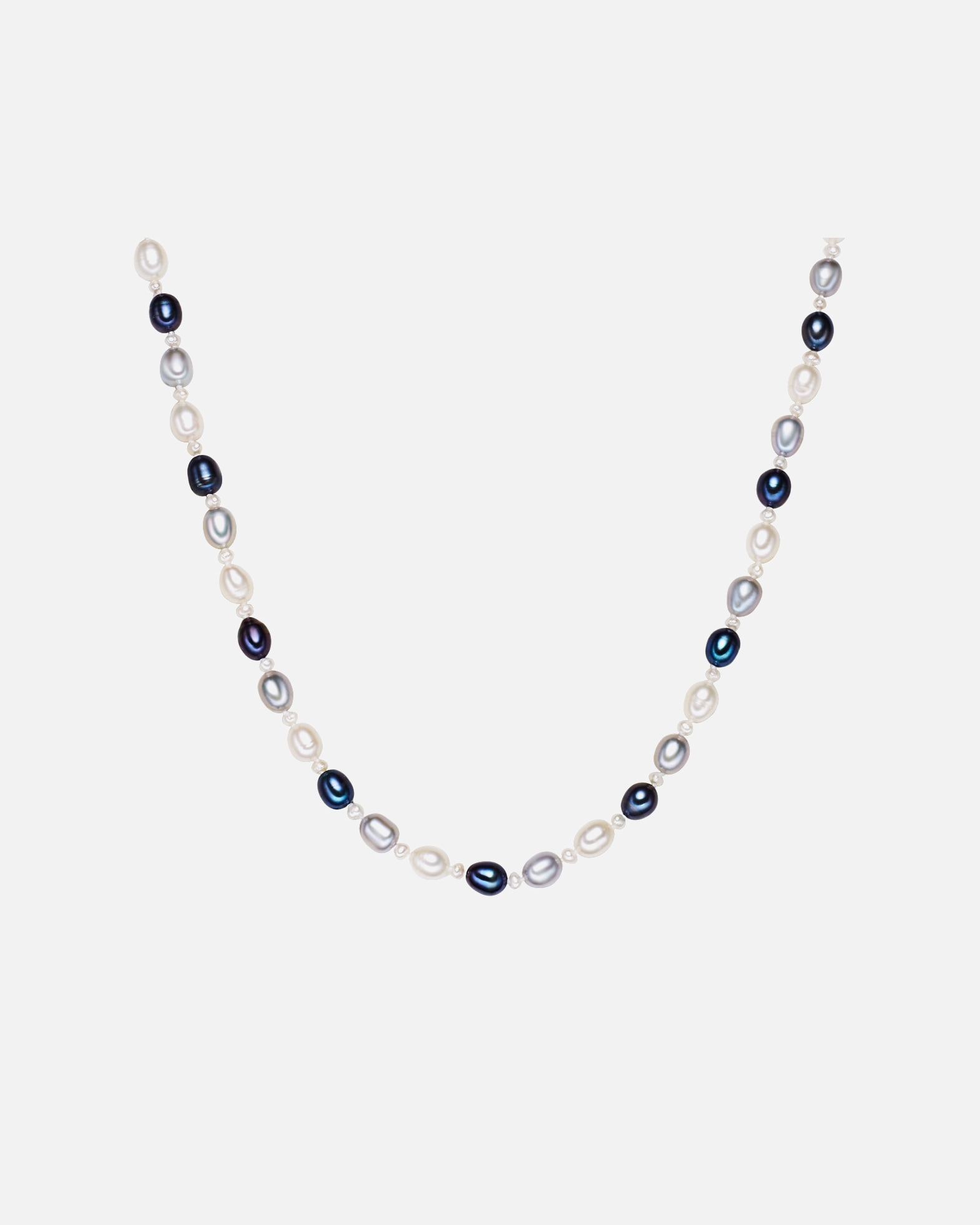 Naszyjnik dla Kobieta Naszyjnik z pereł srebro wysokiej próby Perła hodowlana słodkowodna srebrny 43,0 cm