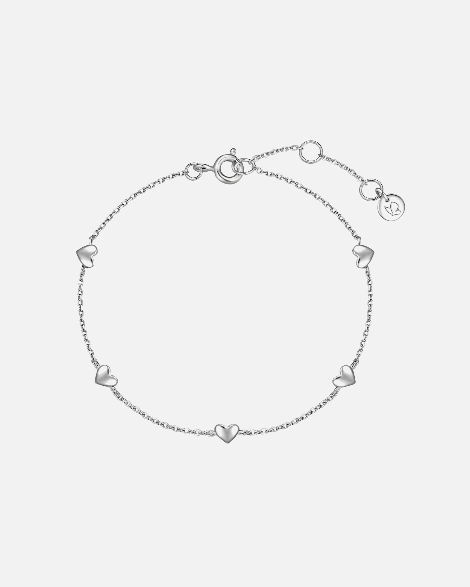 Bransoletka dla Kobieta Glanzstücke München Bransoletka Serce z Srebra Sterling w srebrze 15,0 cm Basislänge + 3,0 cm Verlängerung