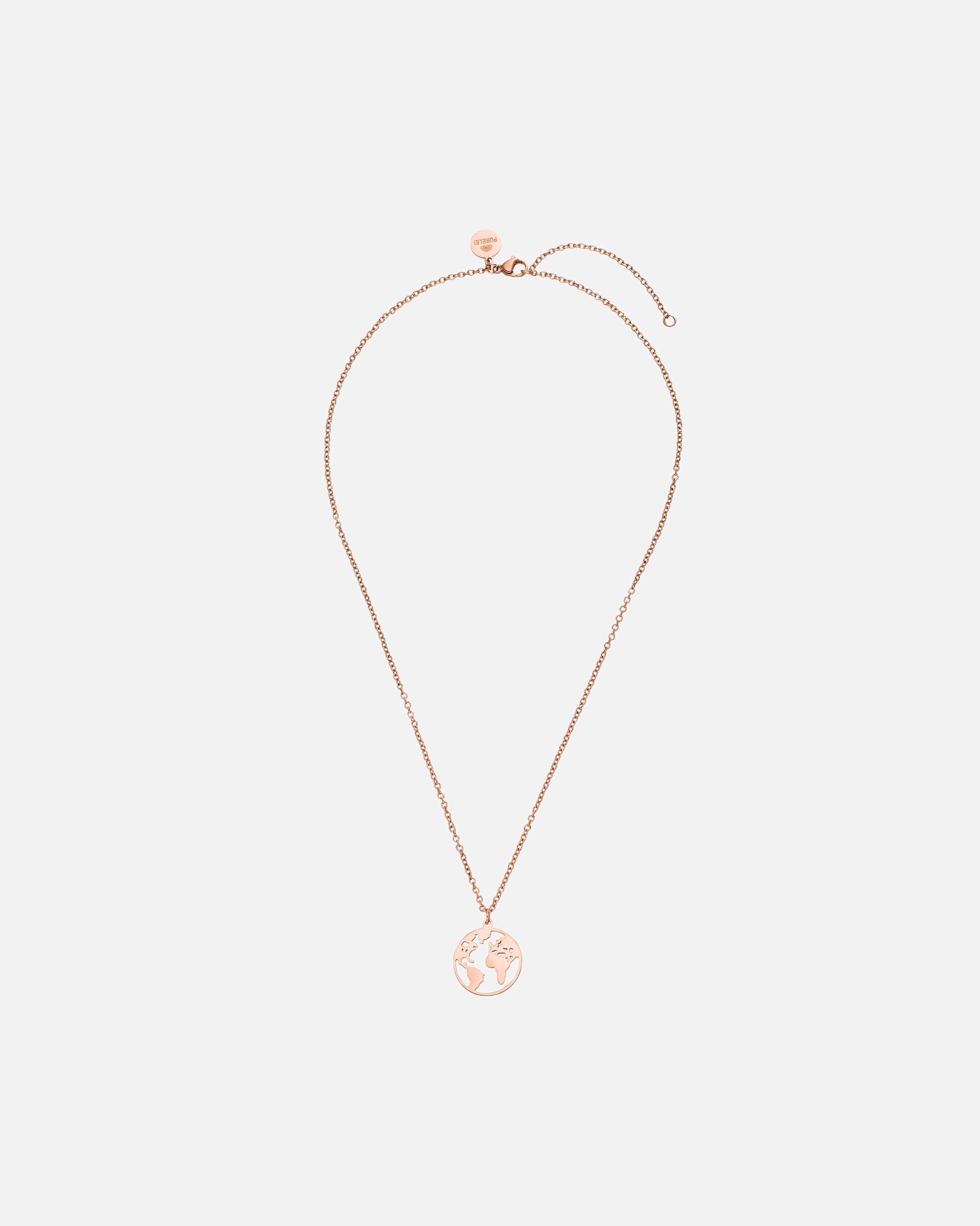 Naszyjnik dla Kobieta Purelei Purelei Naszyjnik World Map Różowe złoto
