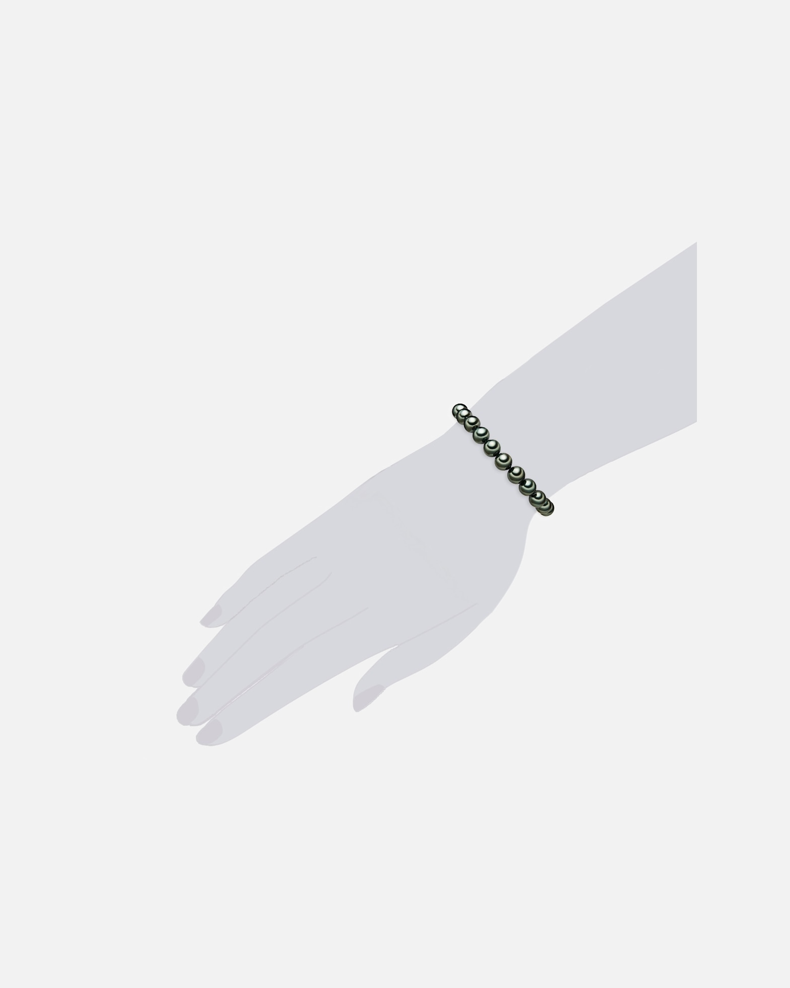 Bransoletka dla Kobieta Lulu & Jane Bransoletka Sztuczna perła Zielony Tahiti 21 cm