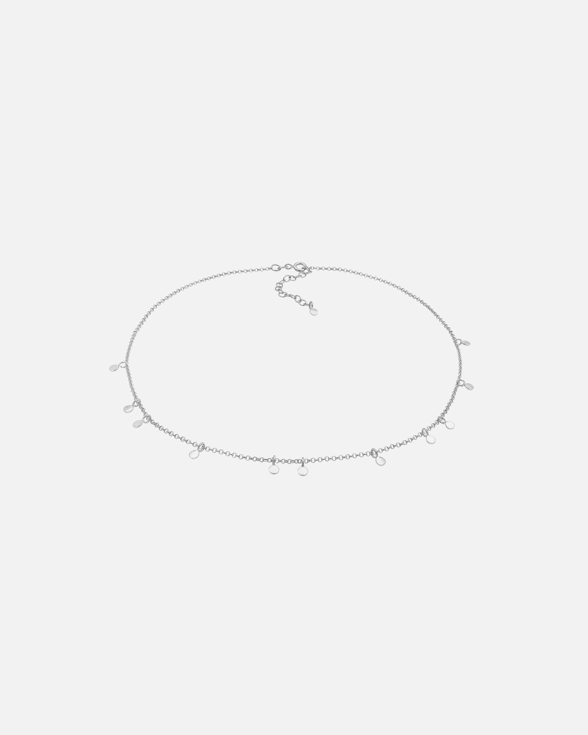 Naszyjnik dla Kobieta Elli Damy Choker Platelet Moneta Geo Circle Basic w 925 r. Srebrny silberfarben