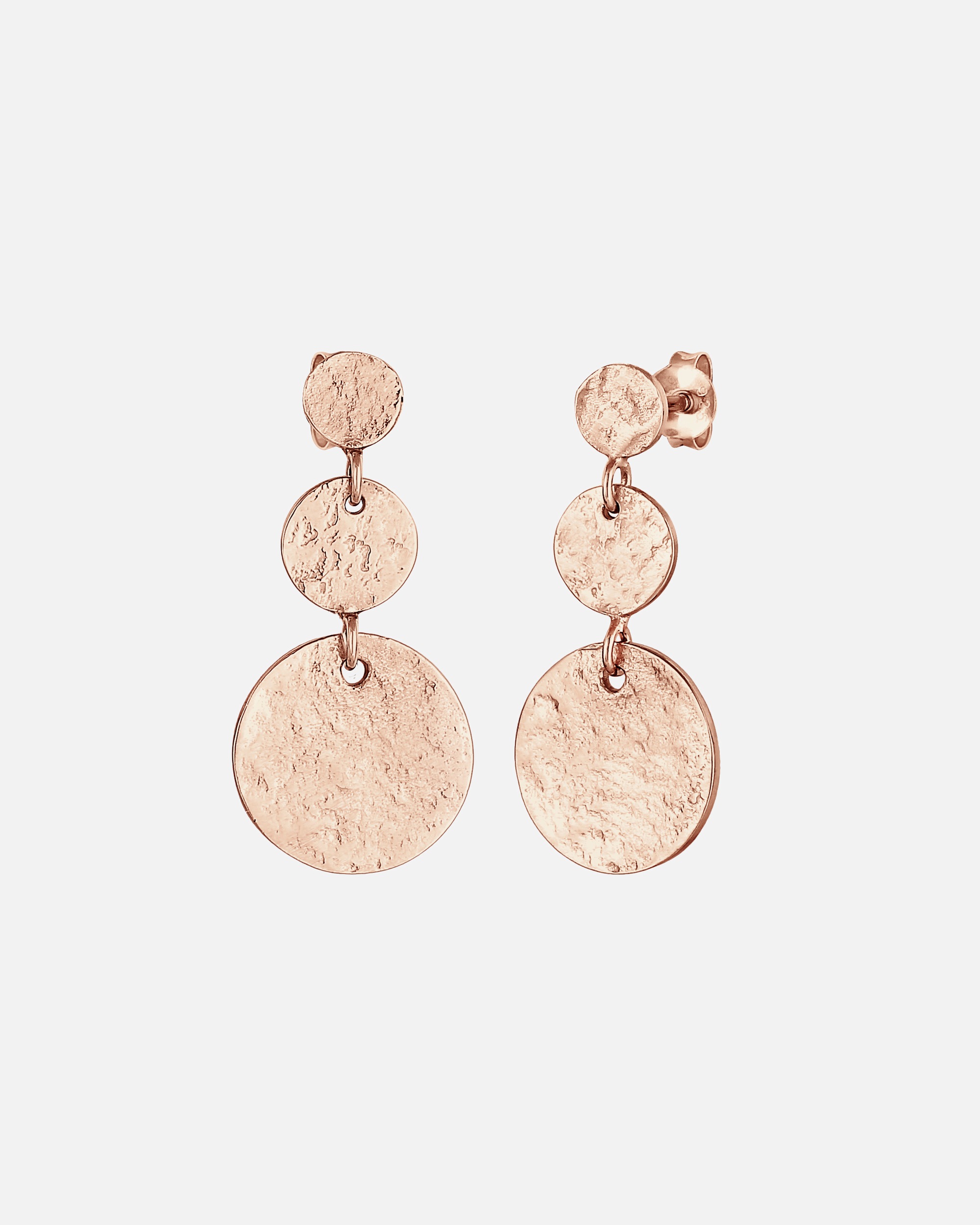 Kolczyki dla Kobieta Elli Damskie kolczyki wiszące Retro Vintage Organic w pozłacanym srebrze 925 Sterling Silver rosefarben