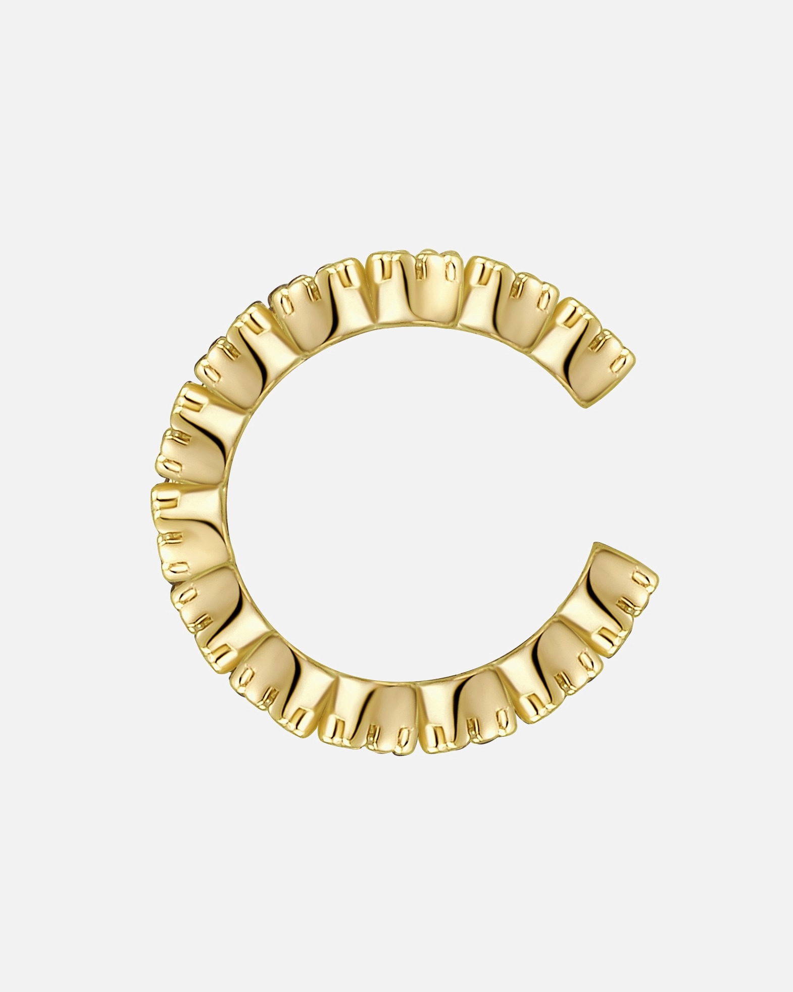 Ozdoba ucha dla Kobieta Glanzstücke München Srebrne klamry na ucho srebro wysokiej próby Cyrkonia żółte złoto 15,1 mm