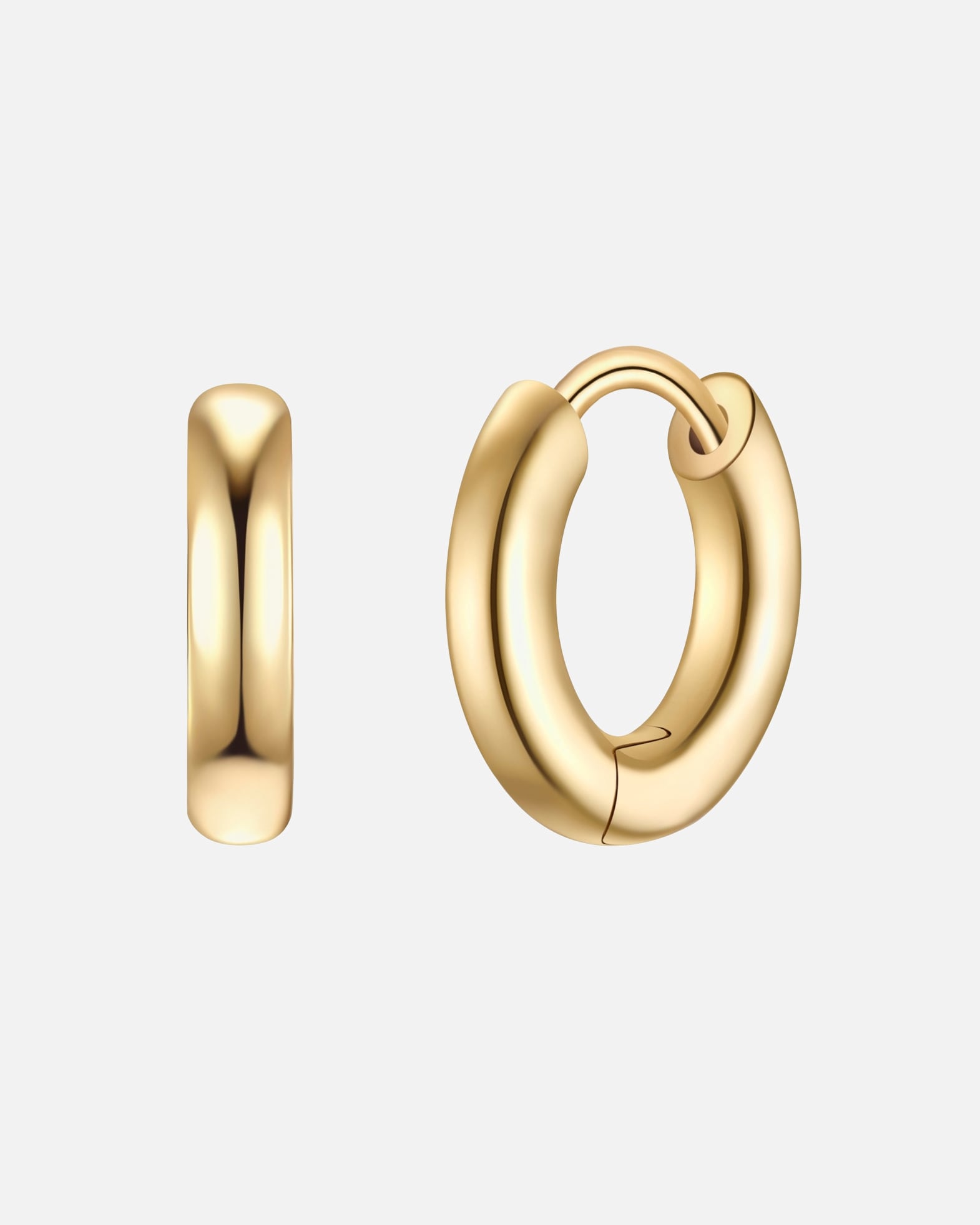 Obrączki dla Kobieta Glanzstücke München Kolczyki kola ze srebra próby 925 w kolorze zlotym 14,5 mm