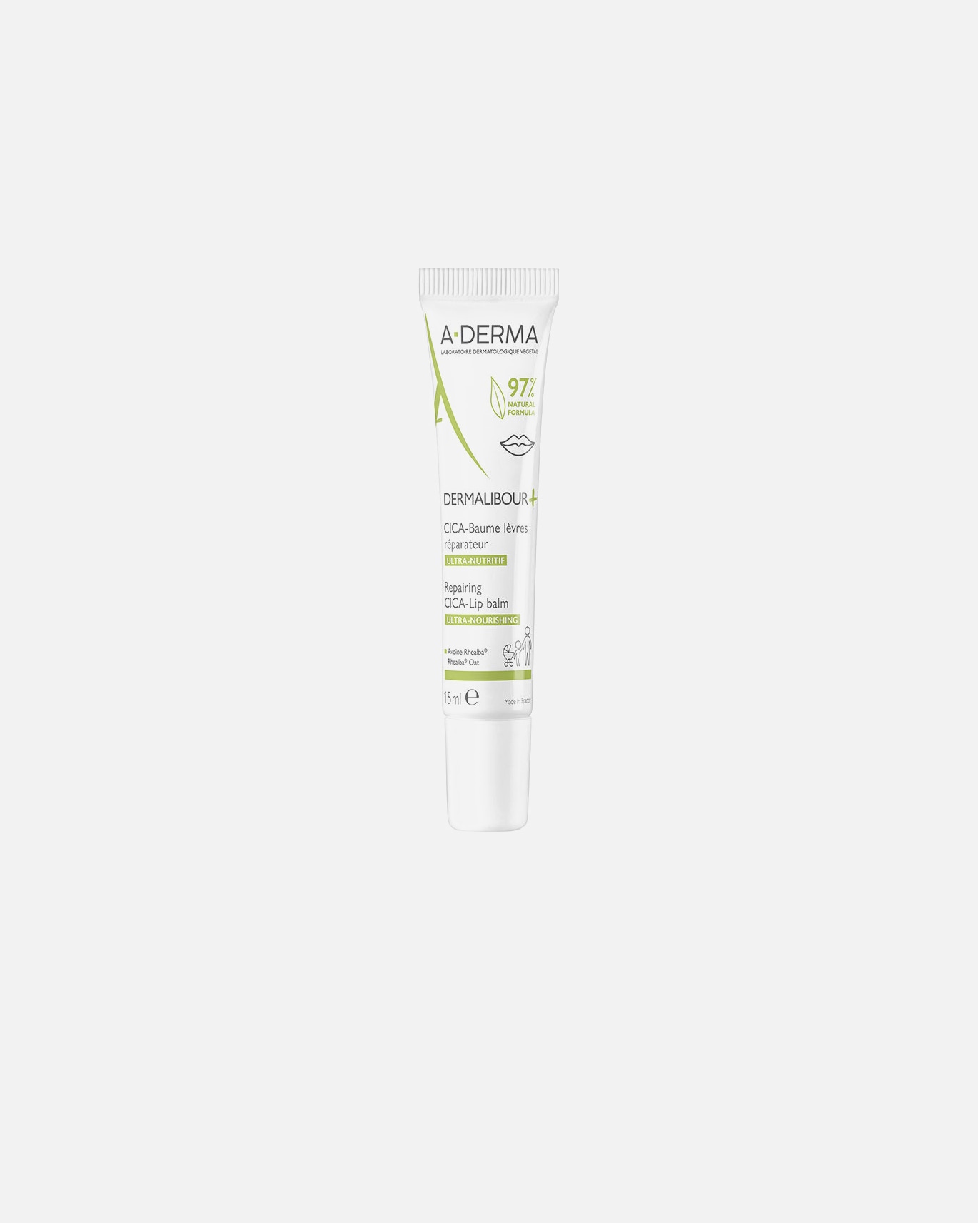 Balsam do ust dla Unisex A-DERMA DERMALIBOUR+ CICA naprawczy balsam do ust 15 ml