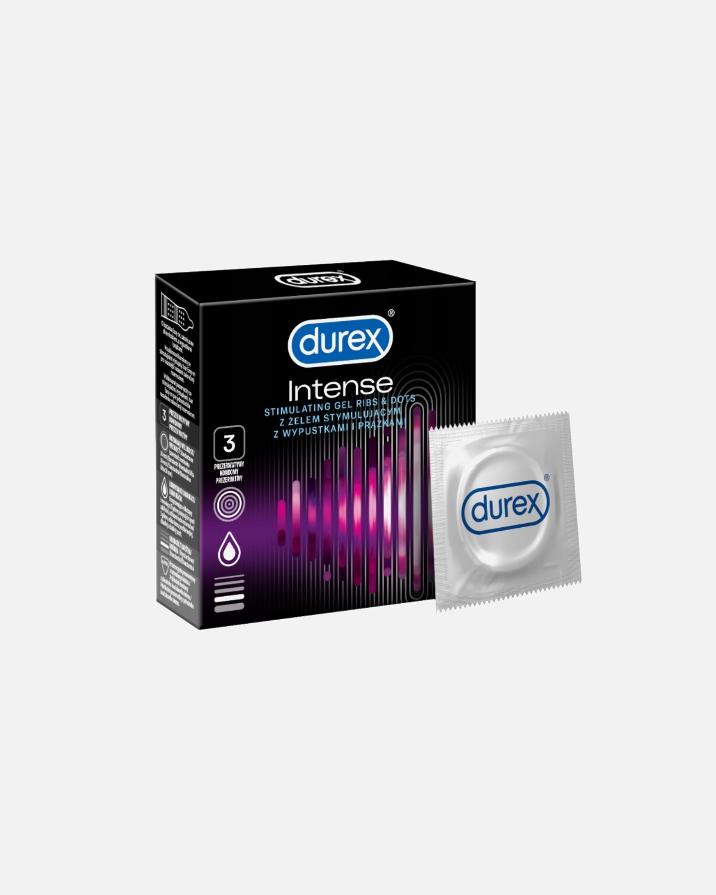 Prezerwatywa dla Unisex Durex Intense 3 szt