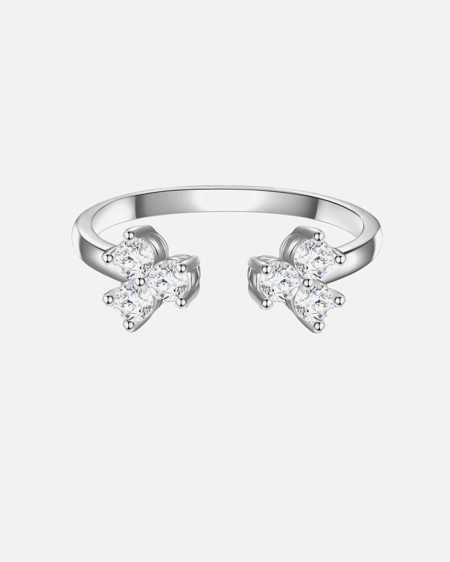 Pierścionek dla Kobieta Srebrny pierścionek srebro wysokiej próby Cyrkonia srebrny 50