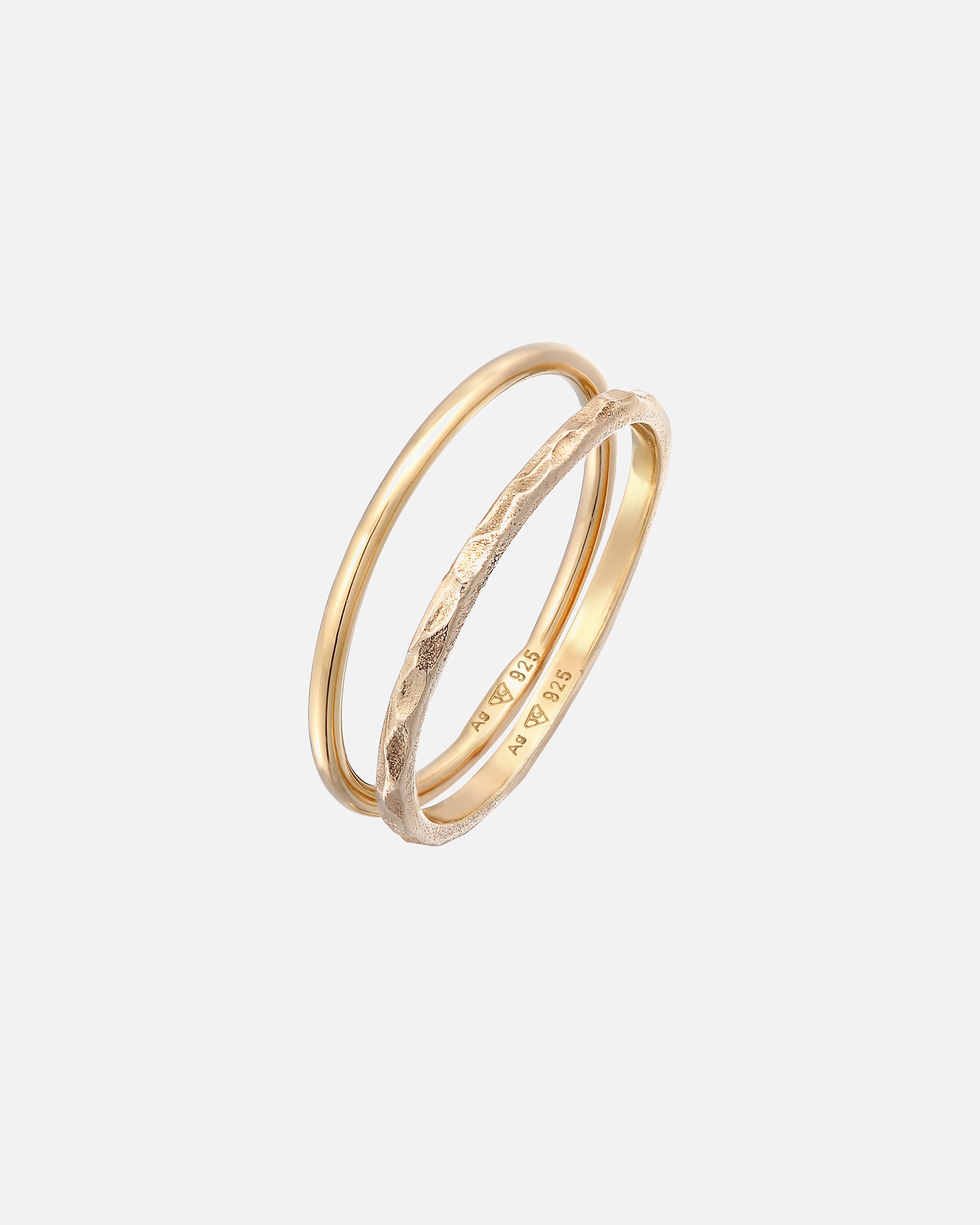 Pierścionek dla Kobieta Elli Zestaw 2 obrączek damskich ze srebra próby 925 Sterling Silver 54