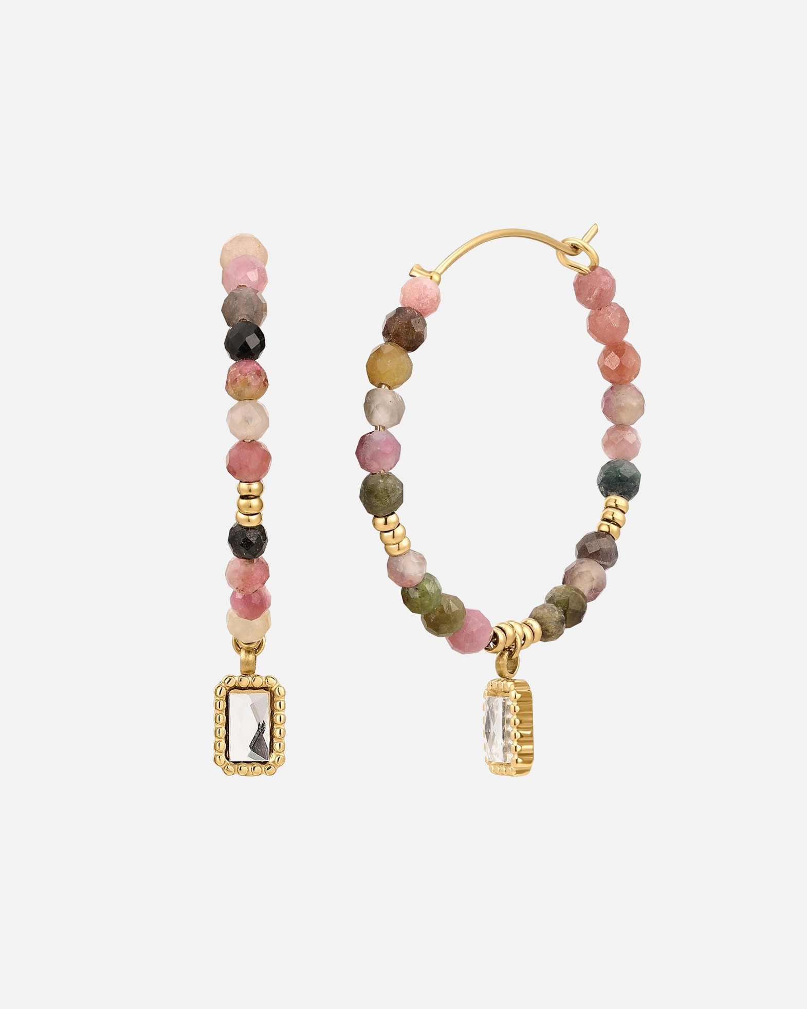 Obrączki dla Kobieta Kolczyki Stal nierdzewna Żółte złoto 39,8 mm