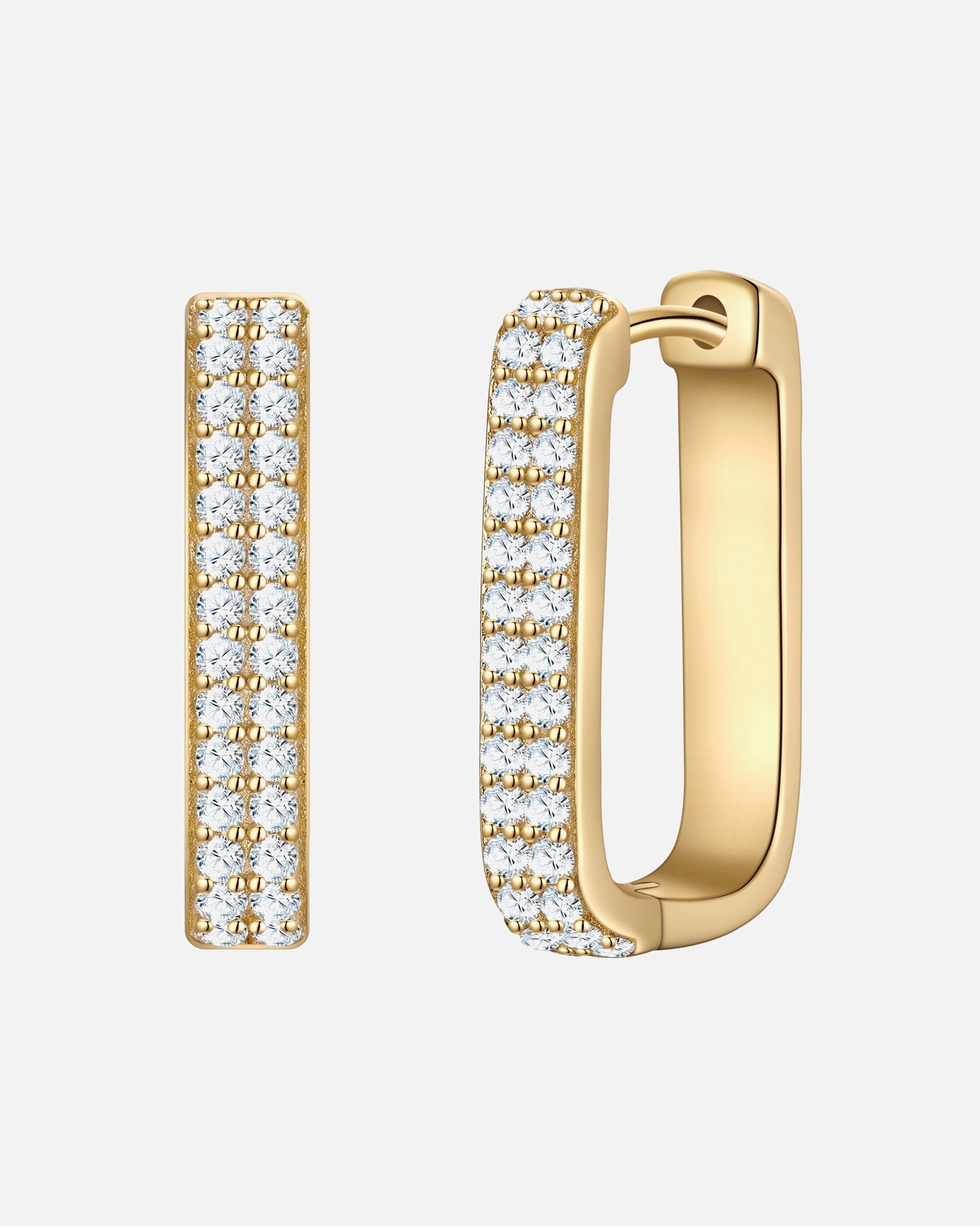 Obrączki dla Kobieta Glanzstücke München Kolczyki kola ze srebra próby 925 w kolorze zlotym z cyrkoniami 17,8 mm